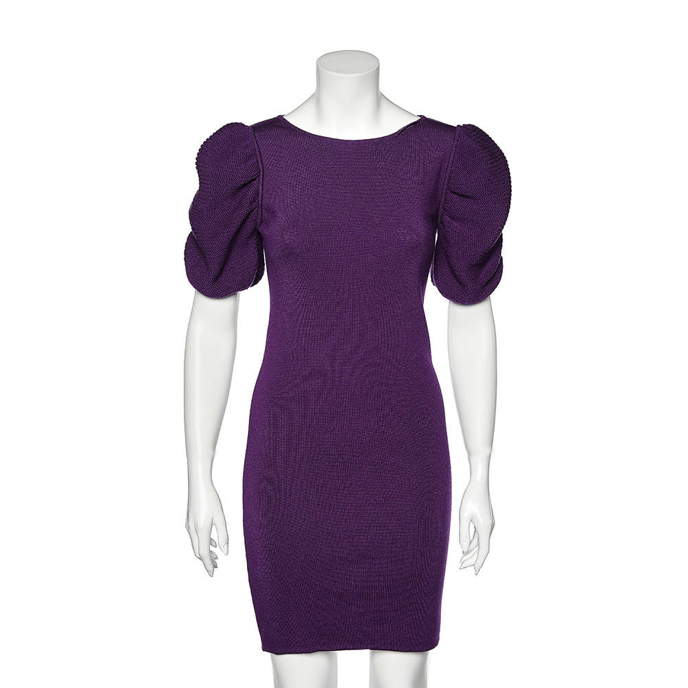 ワンピース Fendi Dark Purple Wool Dress Fendi Dark Purple Wool Dress | italist
