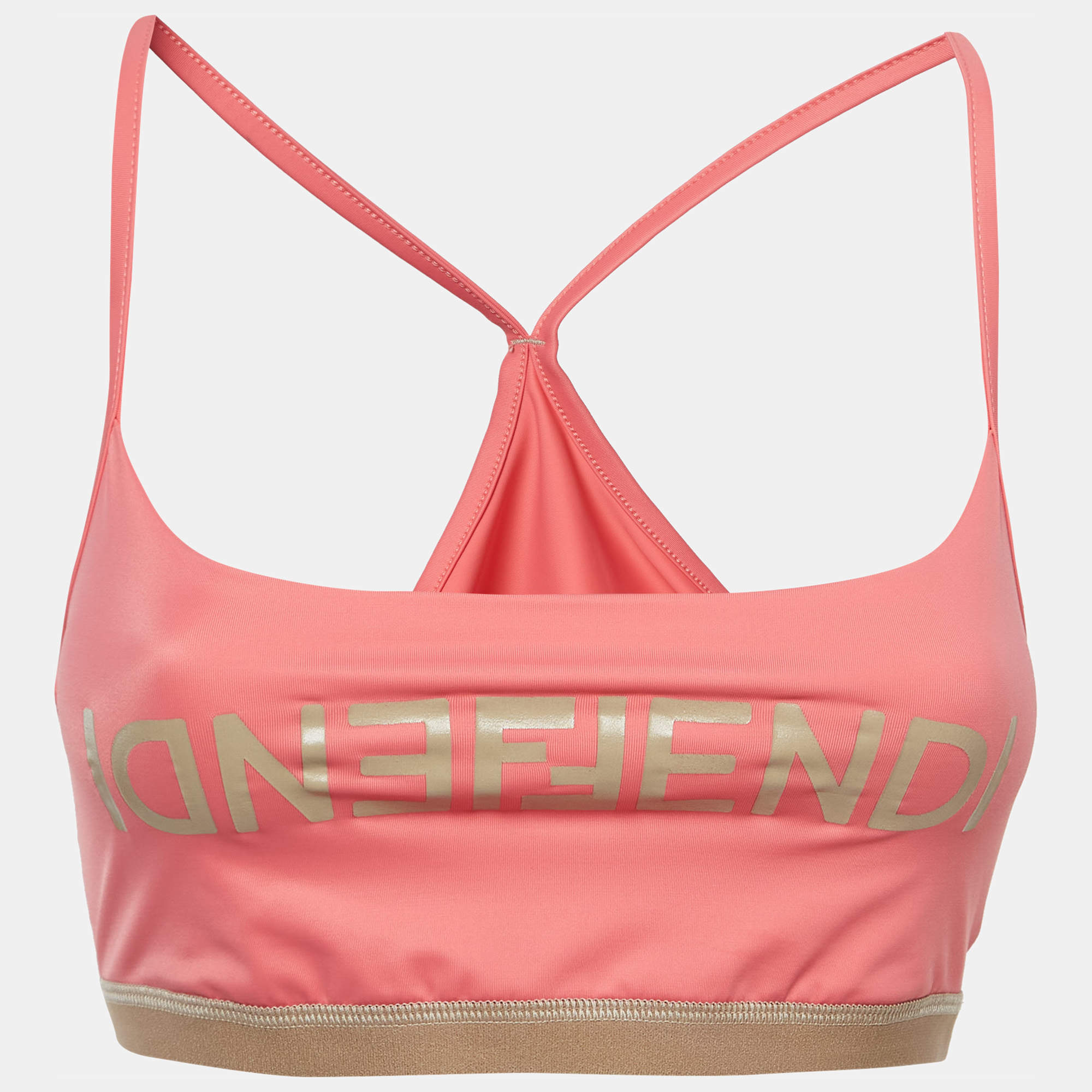 Fendi Pink Logo Printed Jersey Track Suit Set S/XS