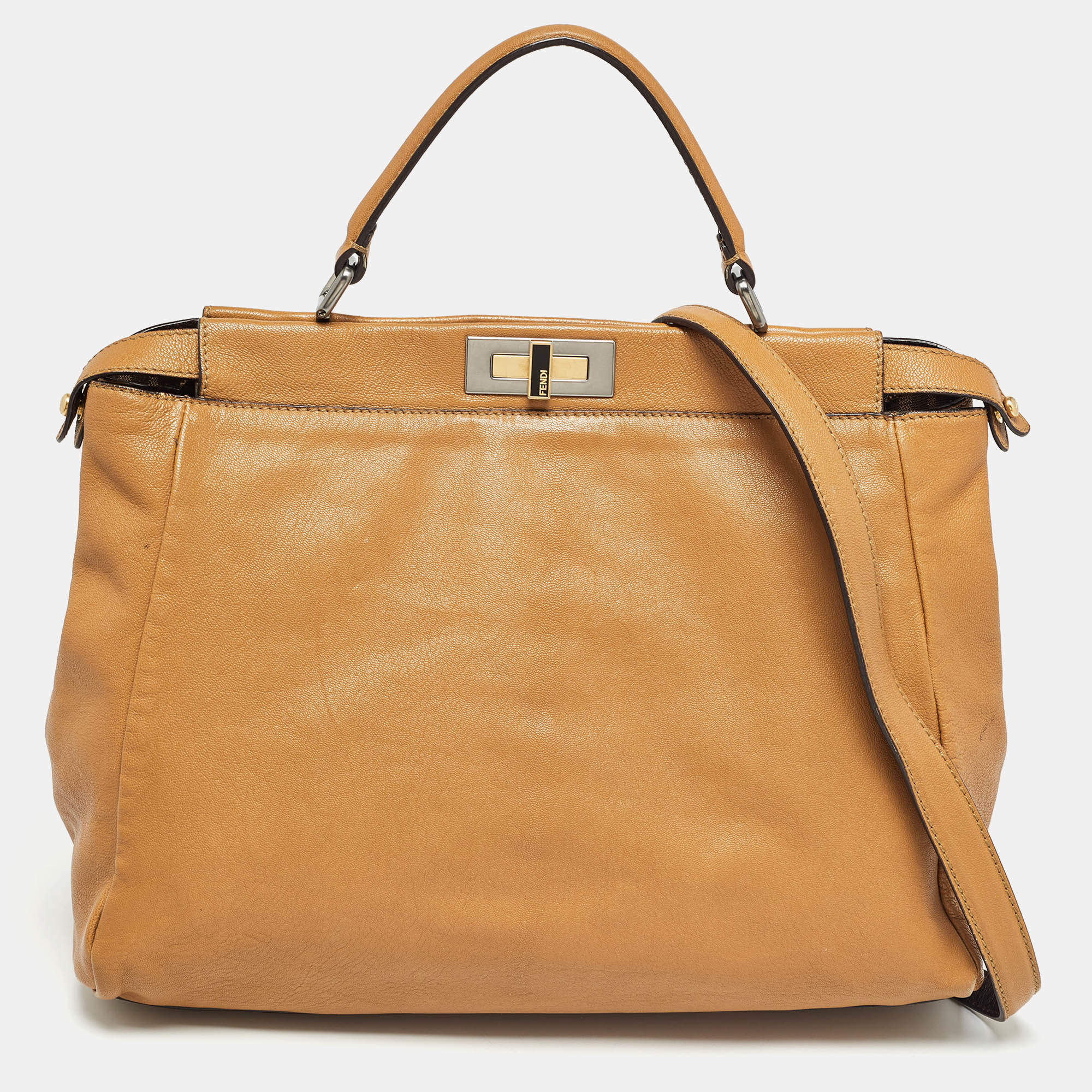 Fendi peekaboo tan best sale