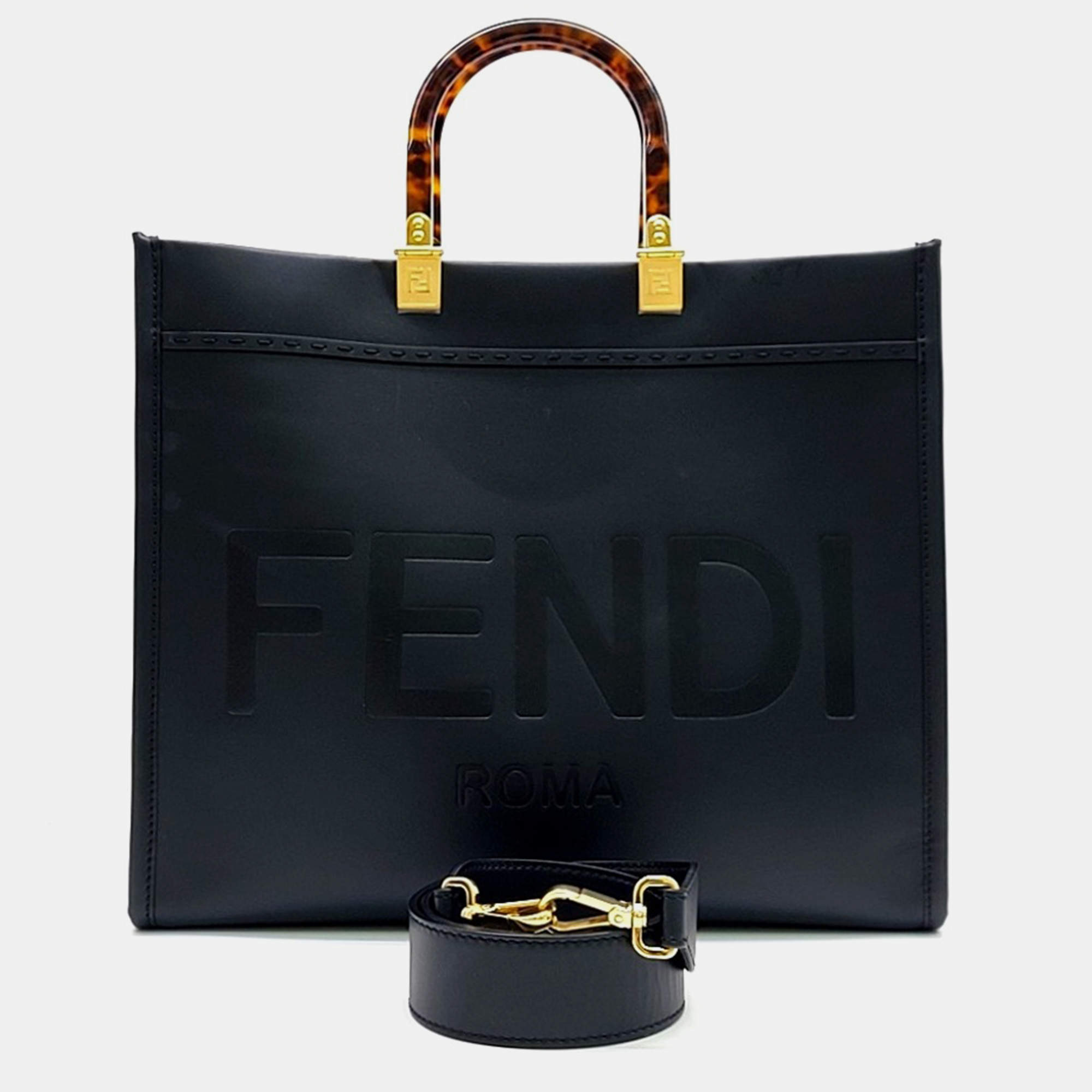 Pre Owned Fendi Sunshine Tote and Shoulder Bag