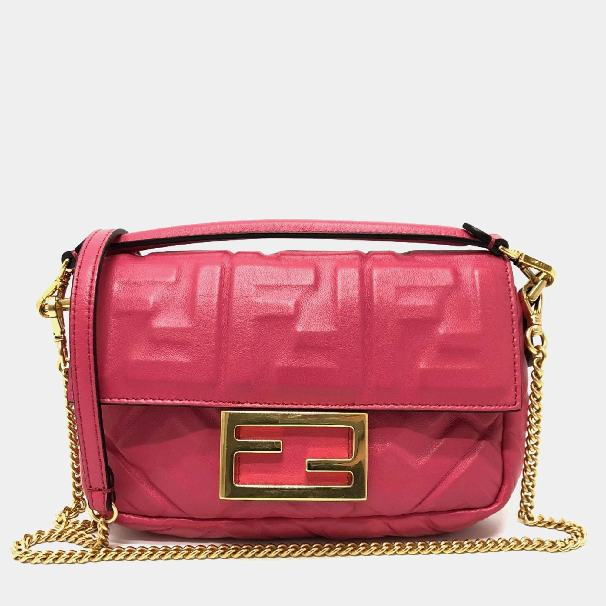 مملو كة مسبقًا Fendi pink FF Chain bag