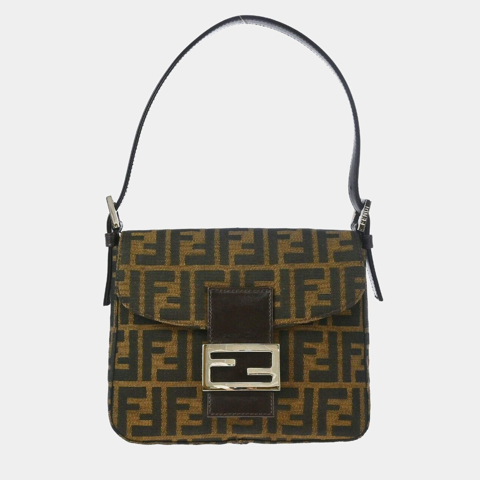Fendi Brown Zucca Canvas Handbag