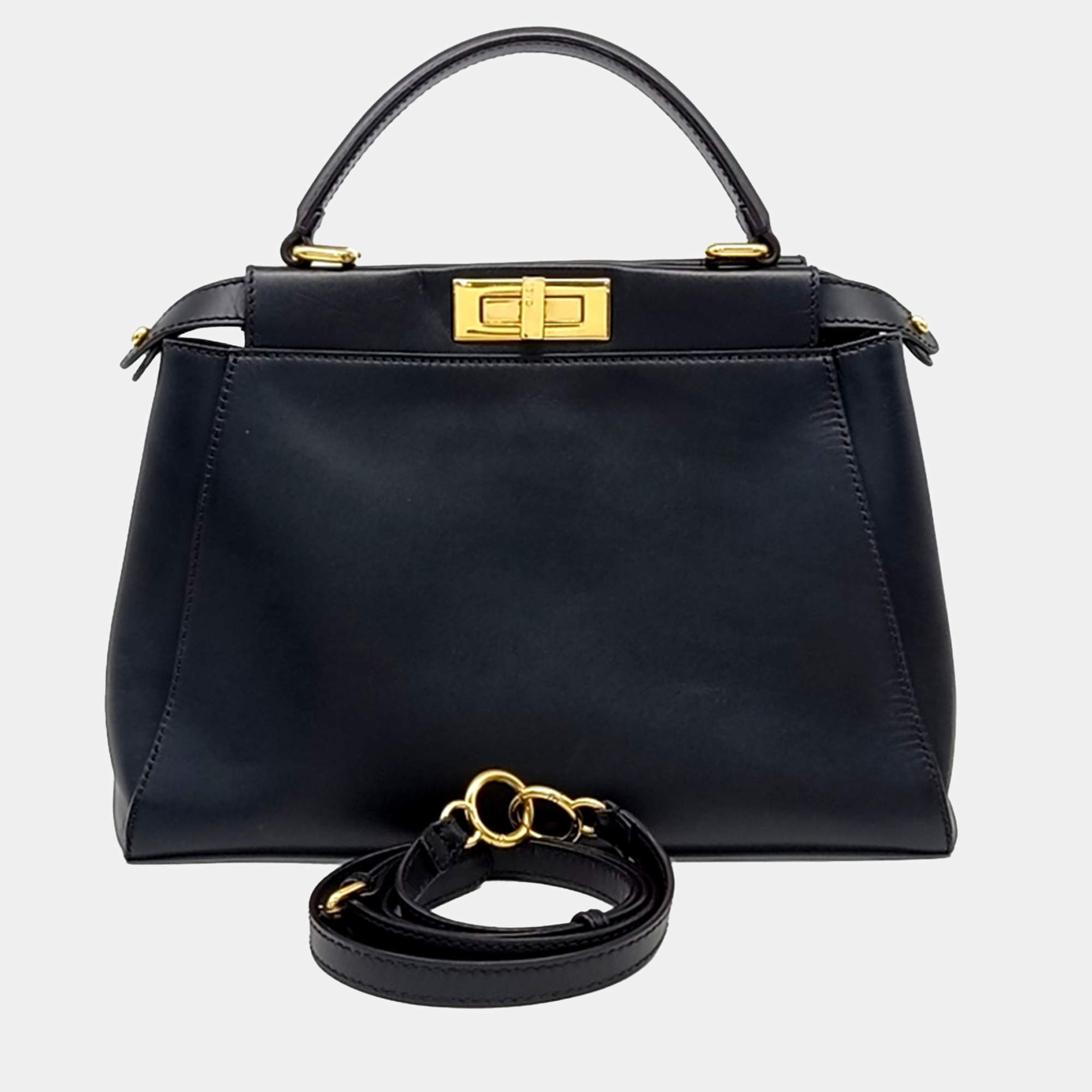 Fendi Black Leather Peekaboo Medium bag