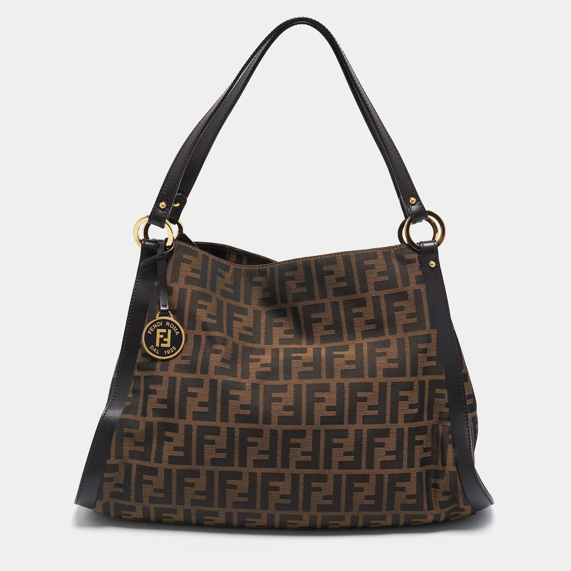 Fendi Tobacco Zucca Canvas Chef Tote