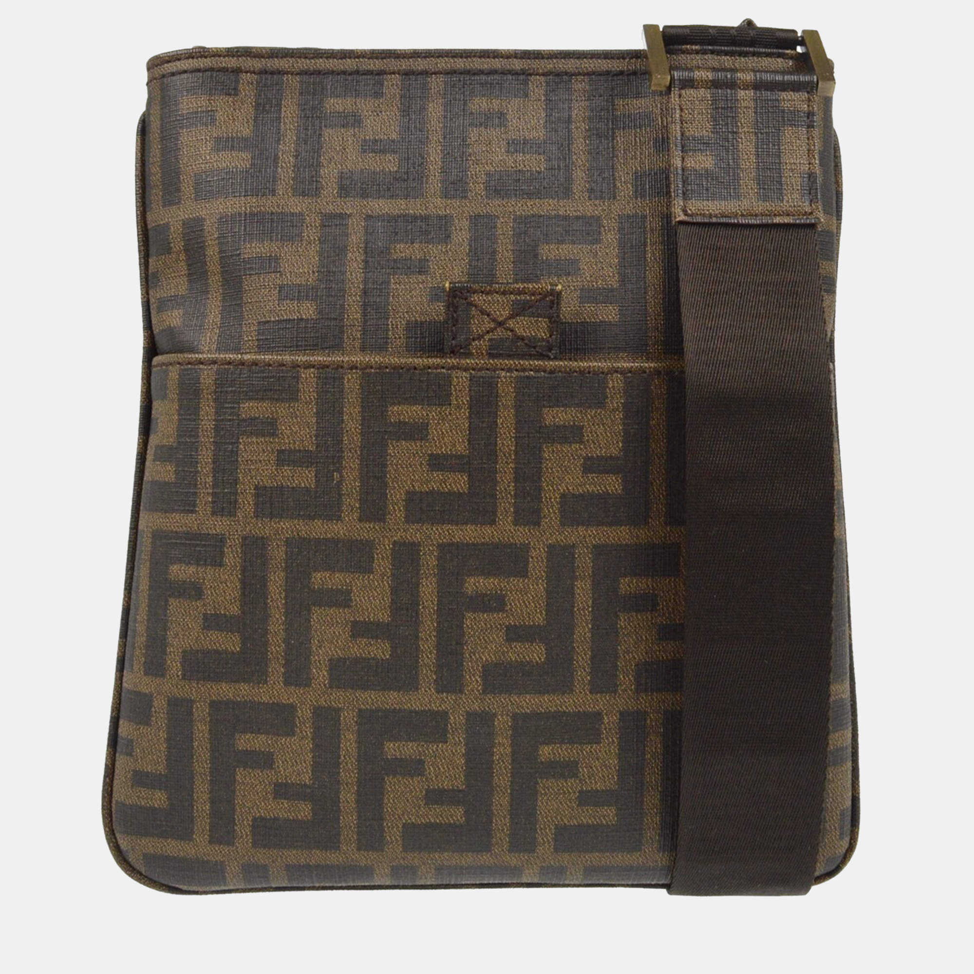 Fendi Brown Zucca Crossbody Bag