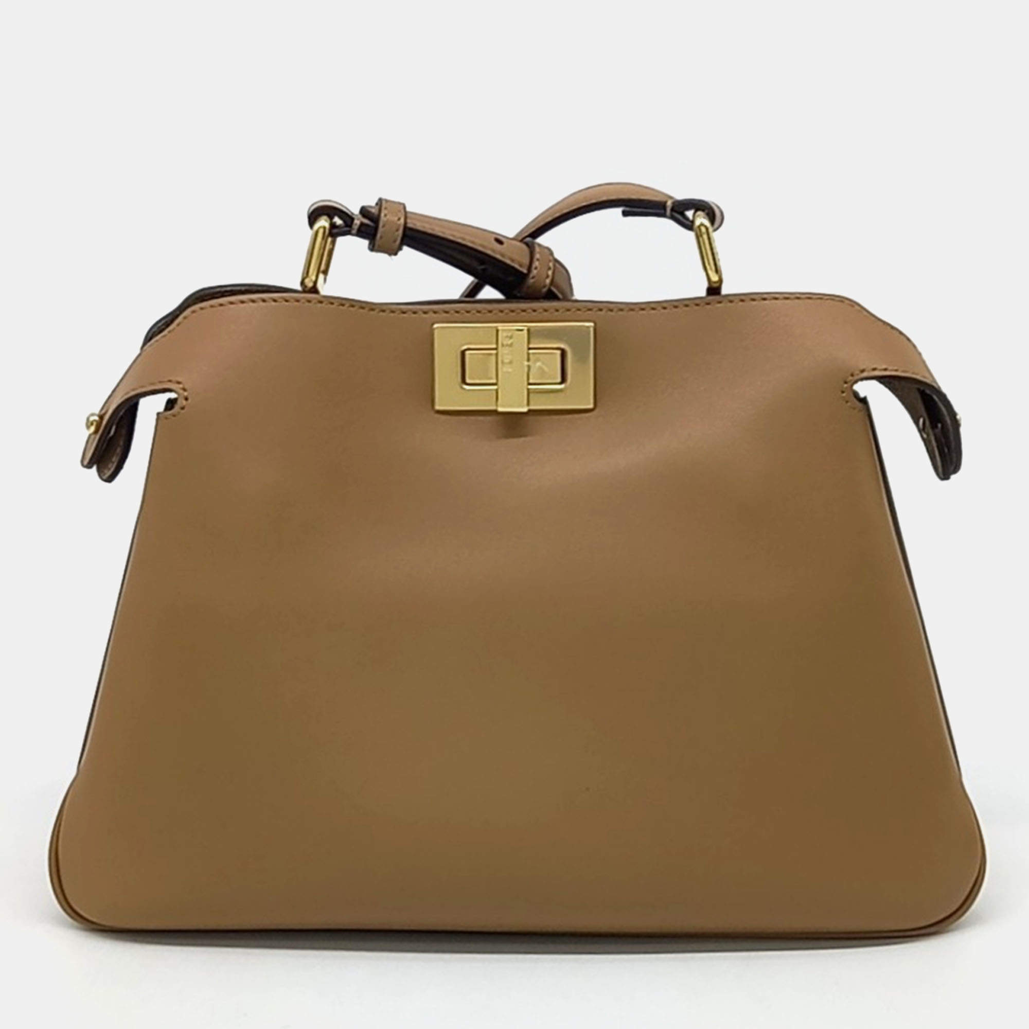 Fendi Brown Leather Peekaboo Soft Small bag