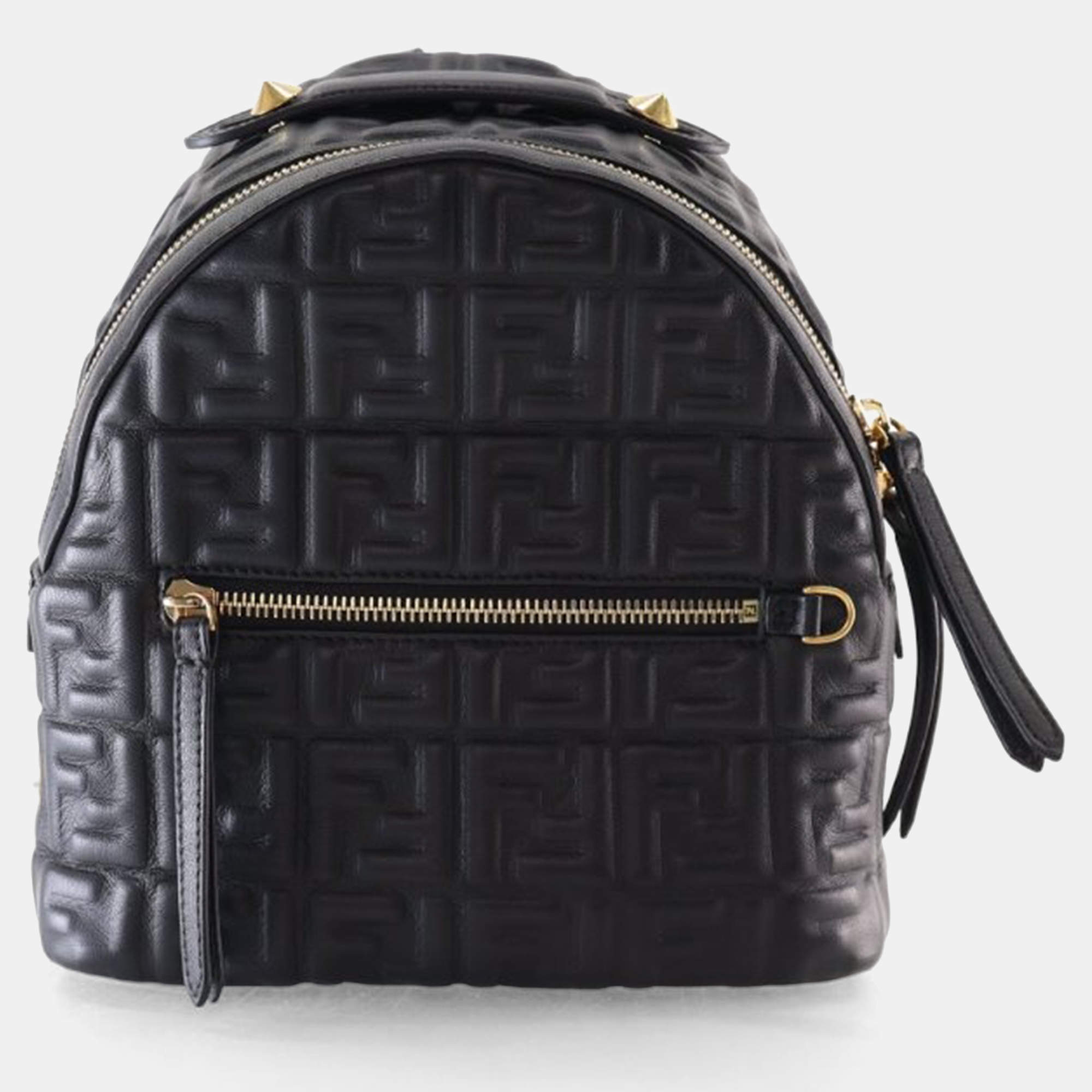 Pre Owned Fendi Mini Nappa FF Embossed Backpack