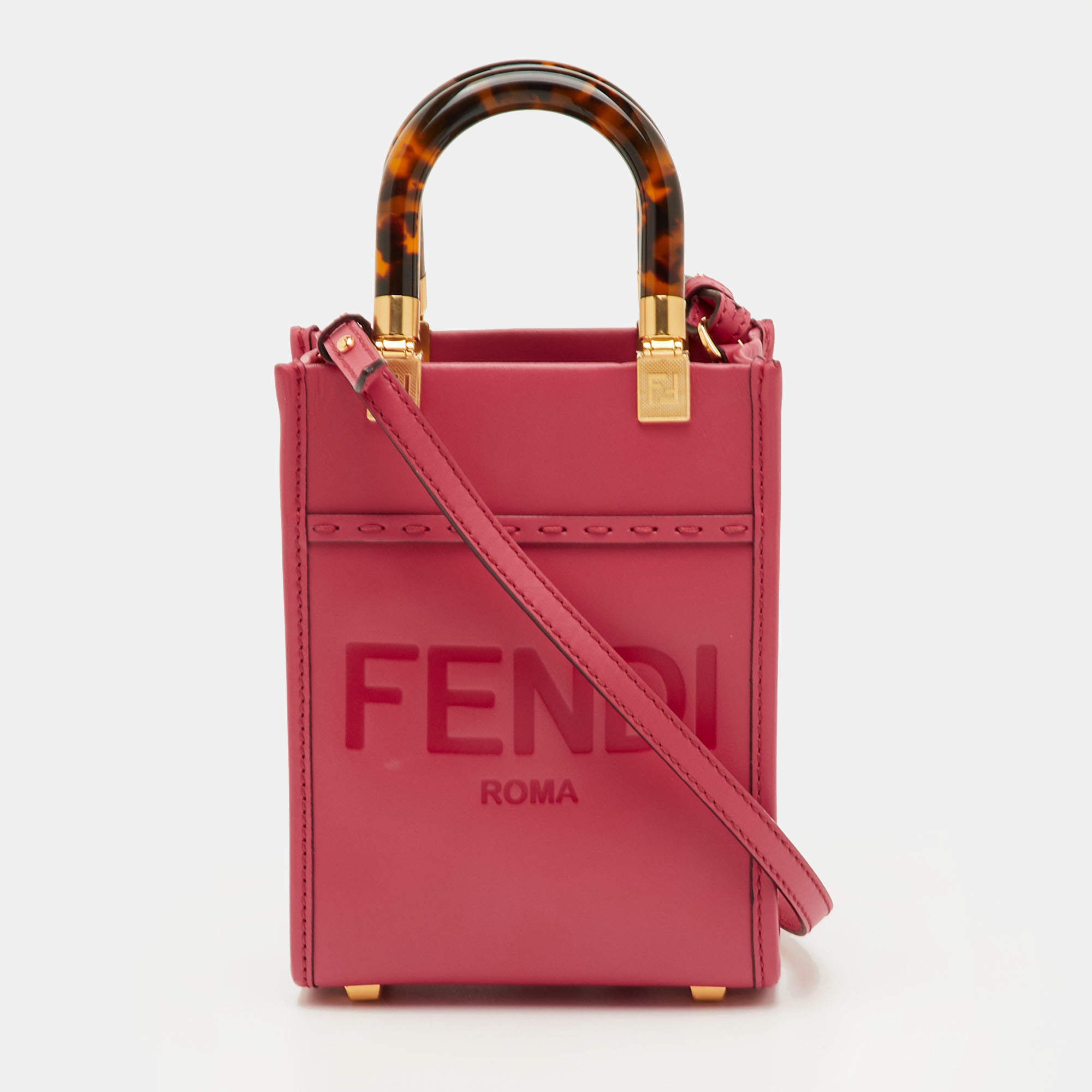 مملوكة مسبقًا Fendi Sunshine Mini Pink Leather Tote