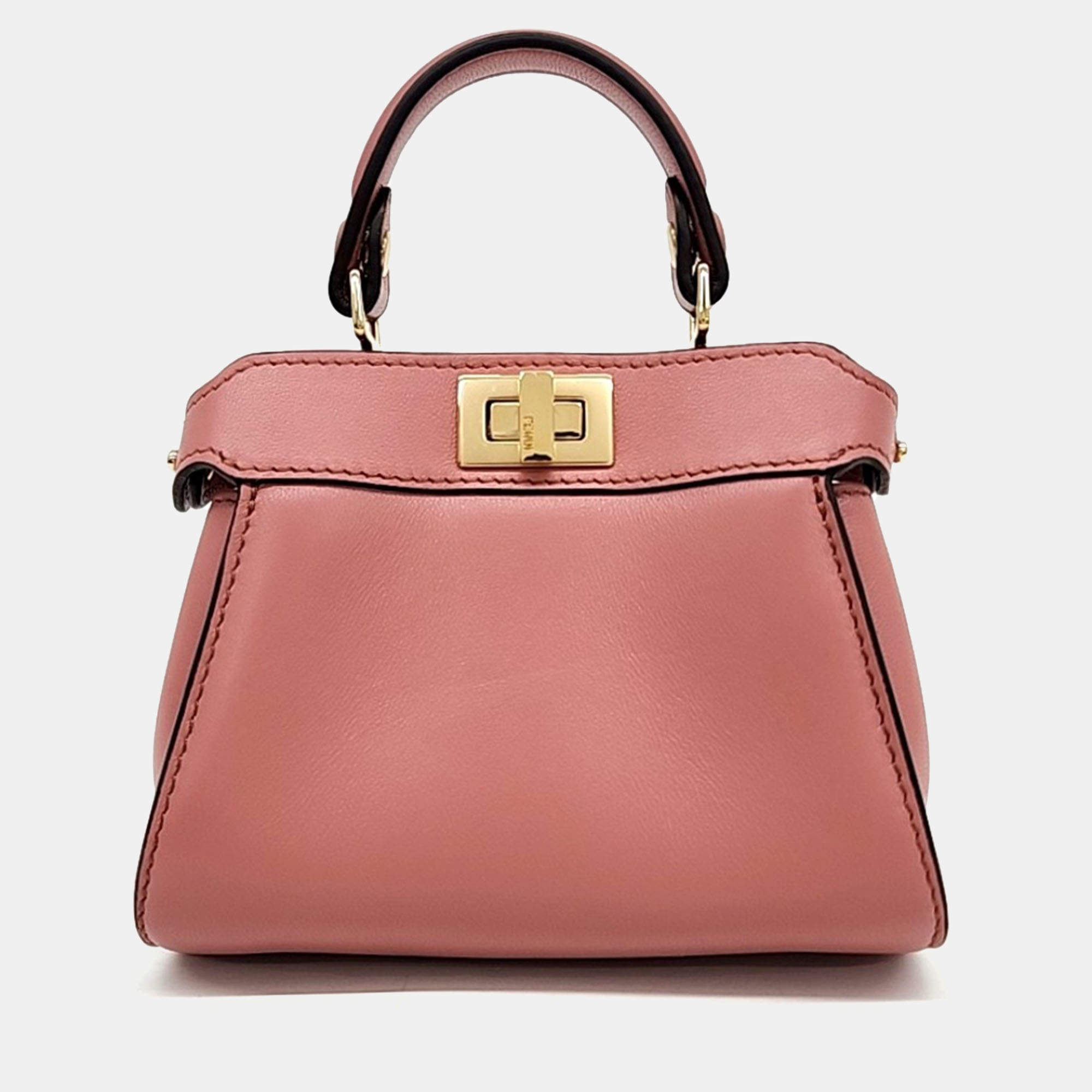 مملوكة مسبقًا Fendi Leather Nano Peekaboo Crossbody Bag