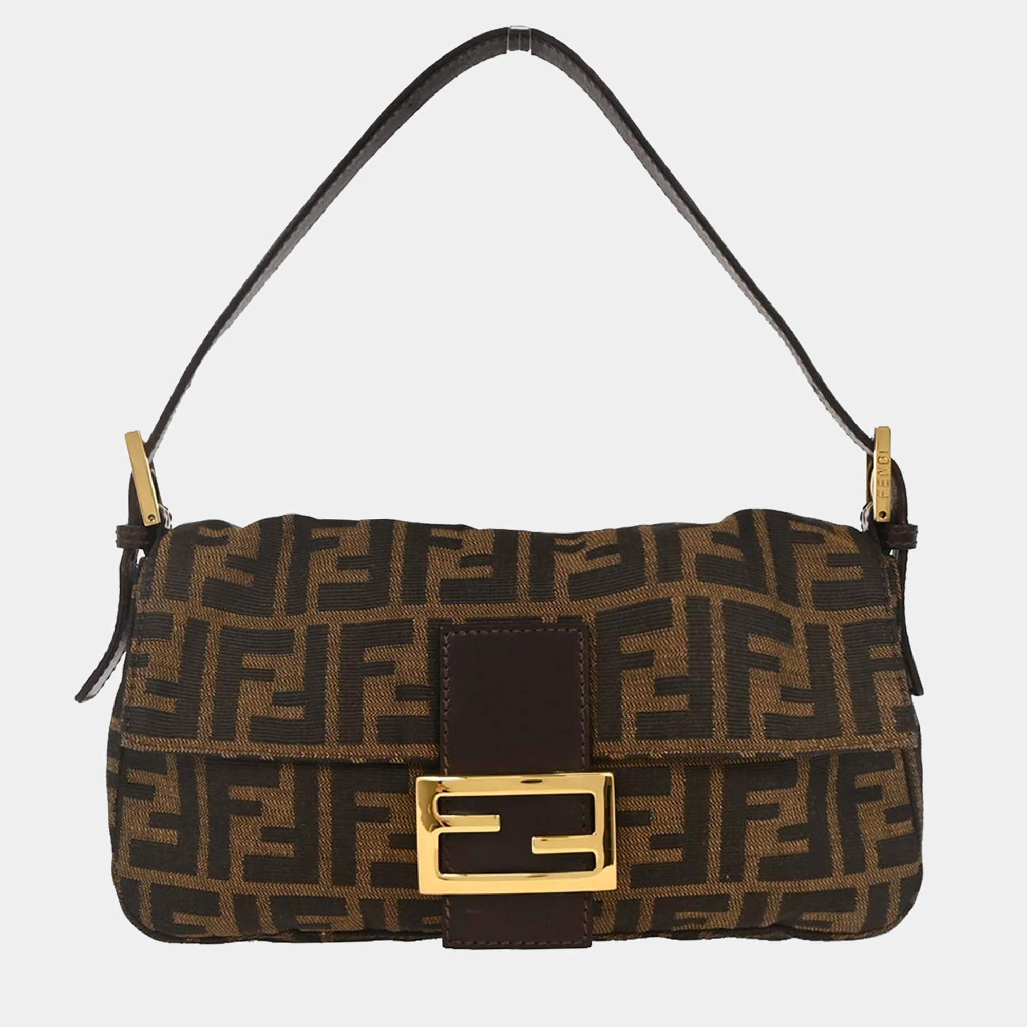 مملوكة مسبقًا Fendi Brown Zucca Baguette Handbag