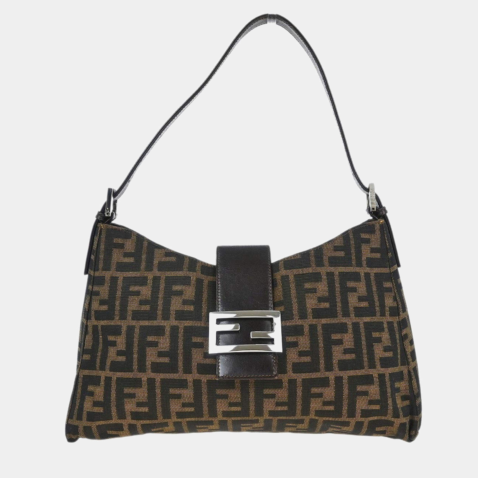 مملوكة مسبقًا Fendi Brown Zucca Handbag