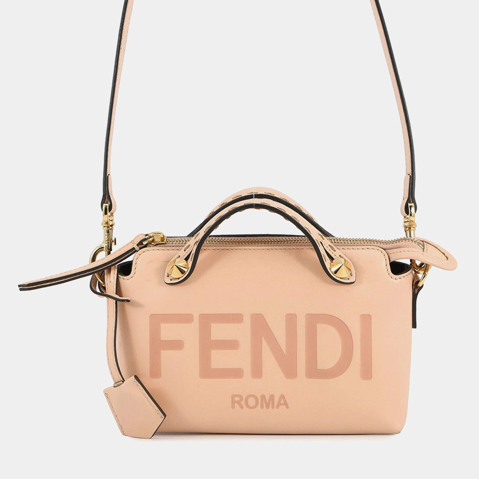 Pre Owned Fendi By The Way Jasmin Flower Leather Size Small