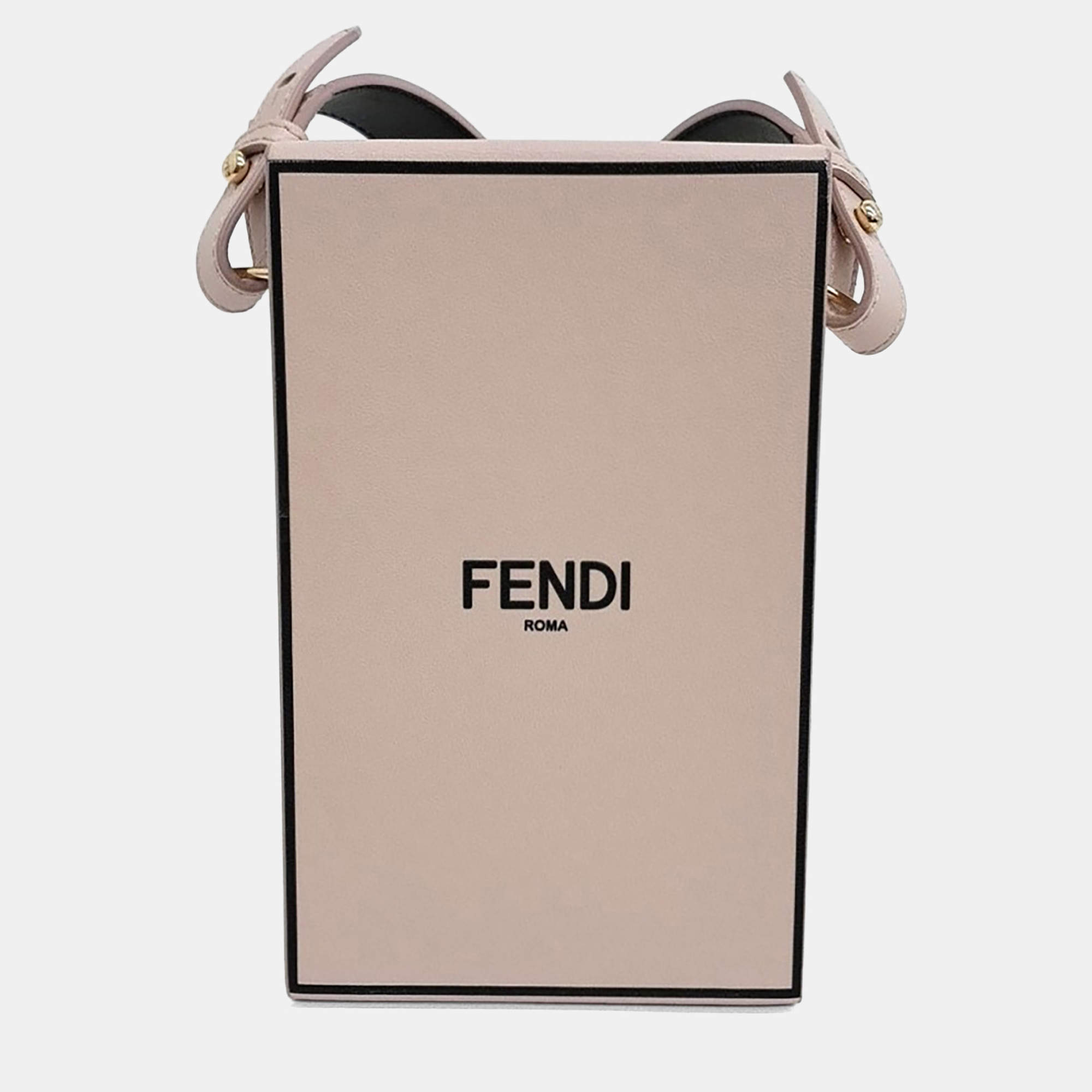 مملوكة مسبقًا Fendi Pink Leather Vertical Box Shoulder and Crossbody Bag