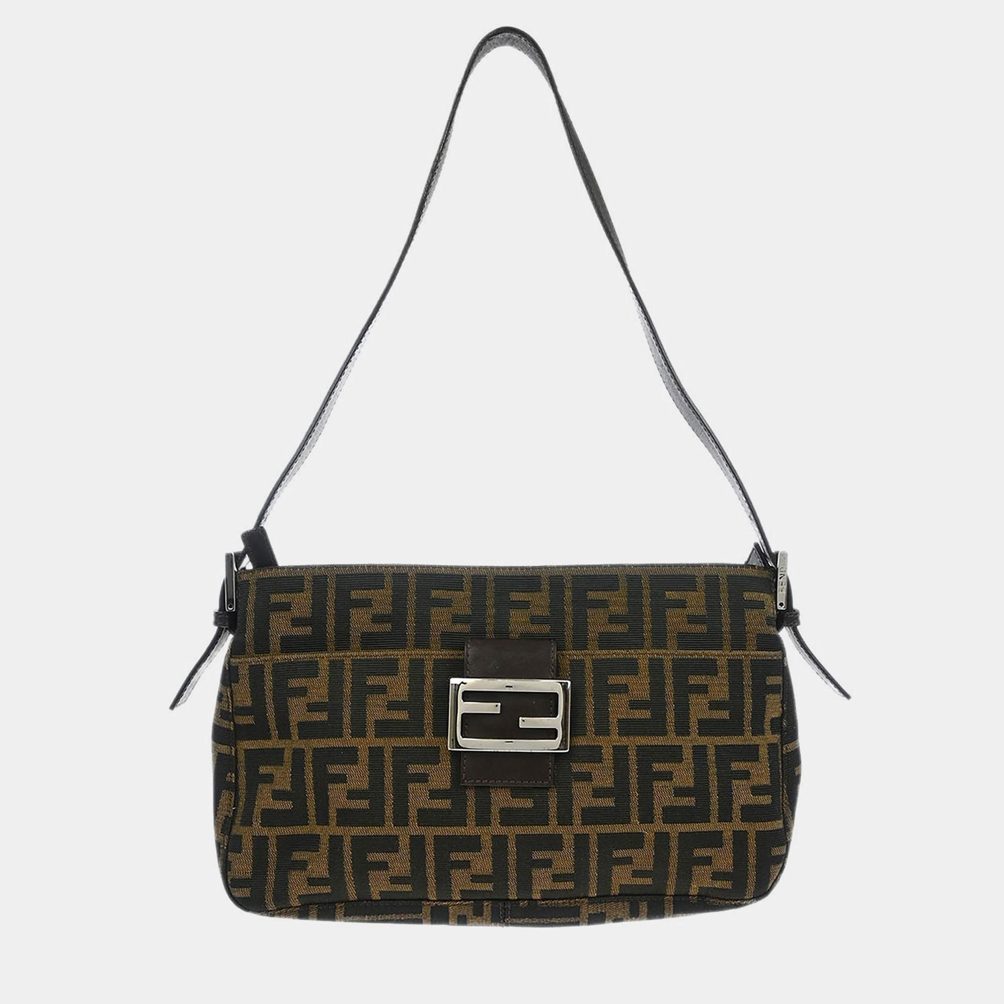 مملوكة مسبقًا Fendi Brown Canvas Zucca Handbag
