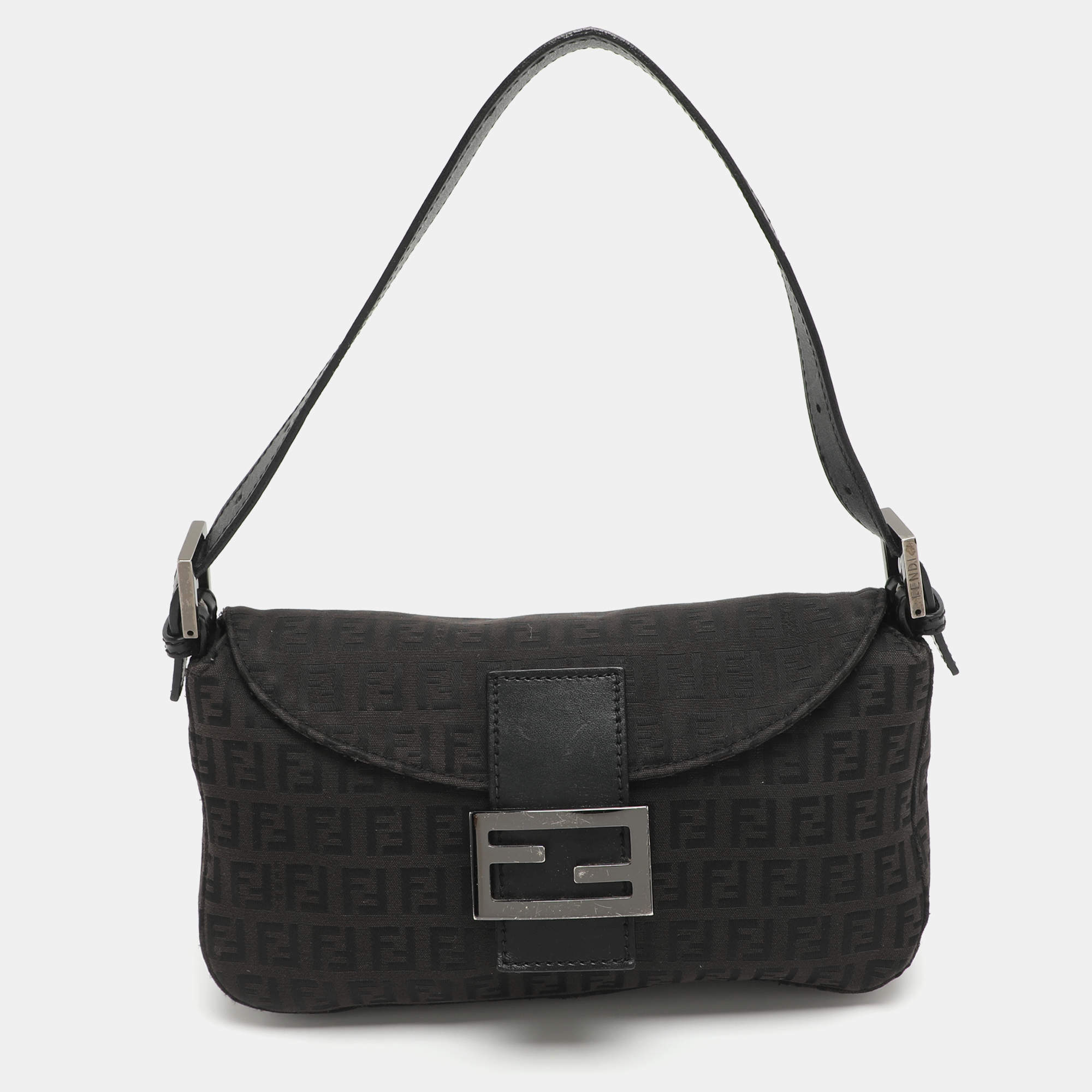 Pre Owned حقيبة باغيت فندي ماما فور إيفير كانفاس زوكا أسود