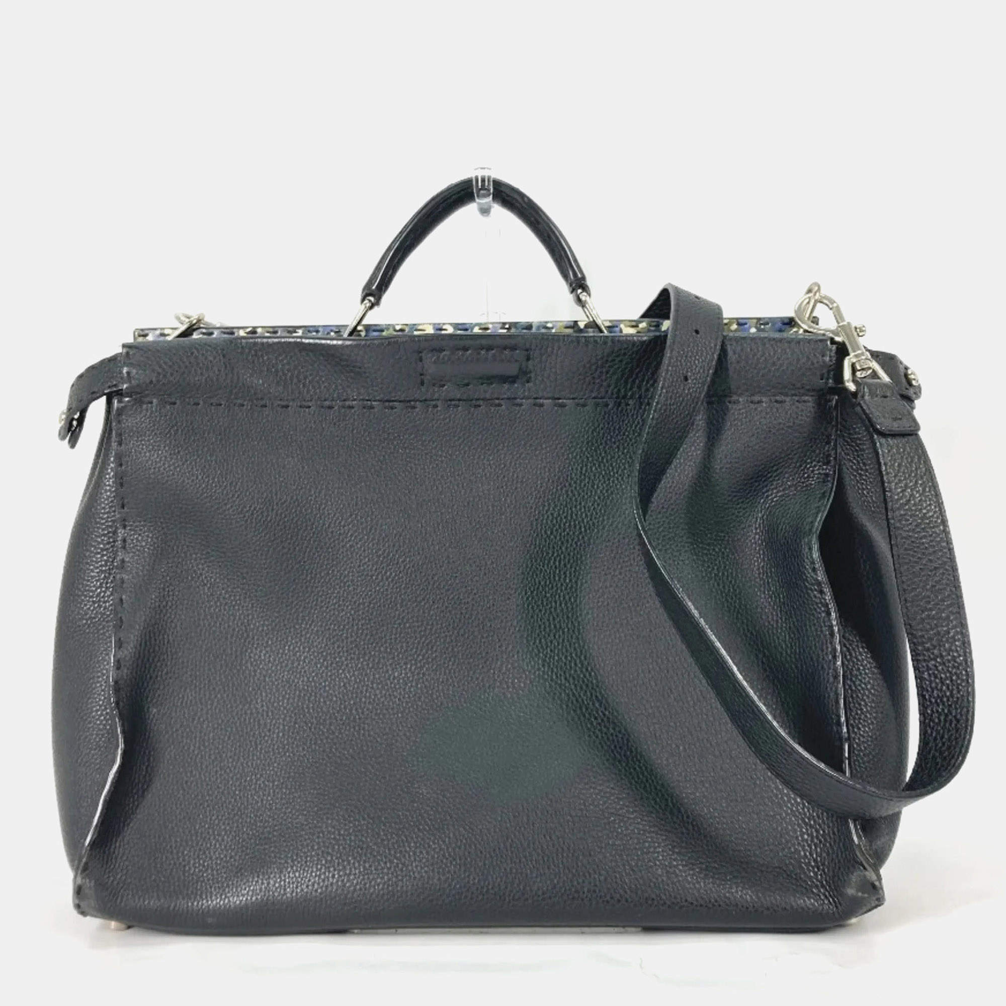 مملوكة مسبقًا Fendi Selleria Peekaboo 2-Way Handbag Leather Black