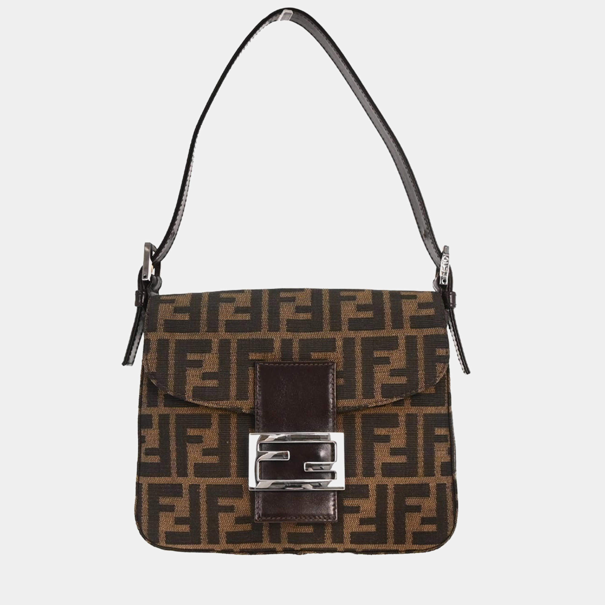 مملوكة مسبقًا Fendi Brown Canvas Zucca Handbag