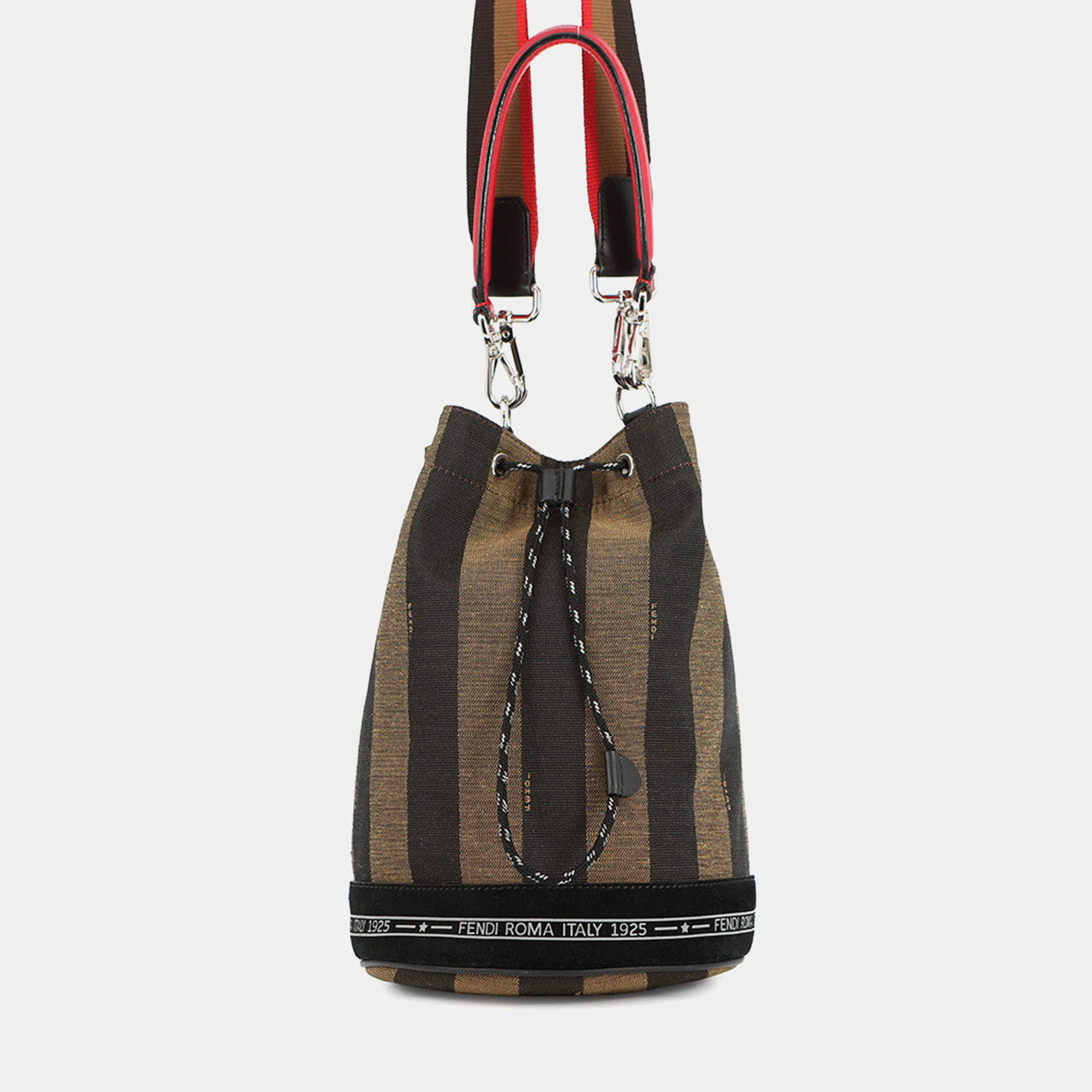 مملوكة مسبقًا Fendi Zucca Montresor 2-Way Bag Khaki/Black Canvas