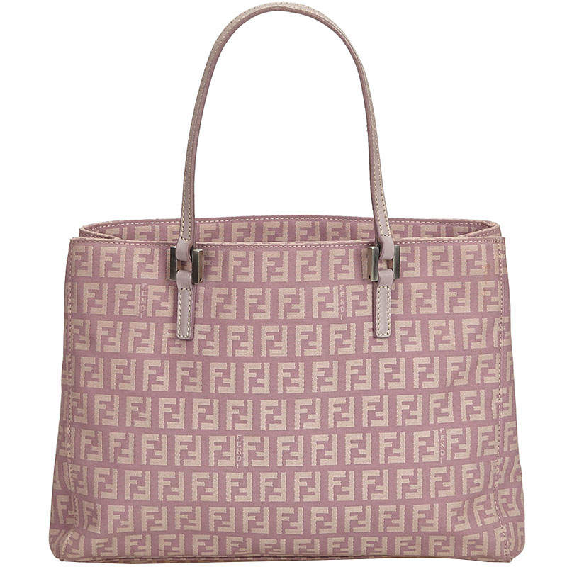 مملوكة مسبقًا حقيبة يد فندي كانفاس زوكينو بنفسجي