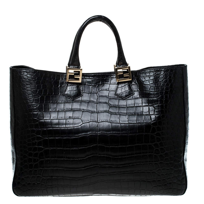 fendi crocodile tote