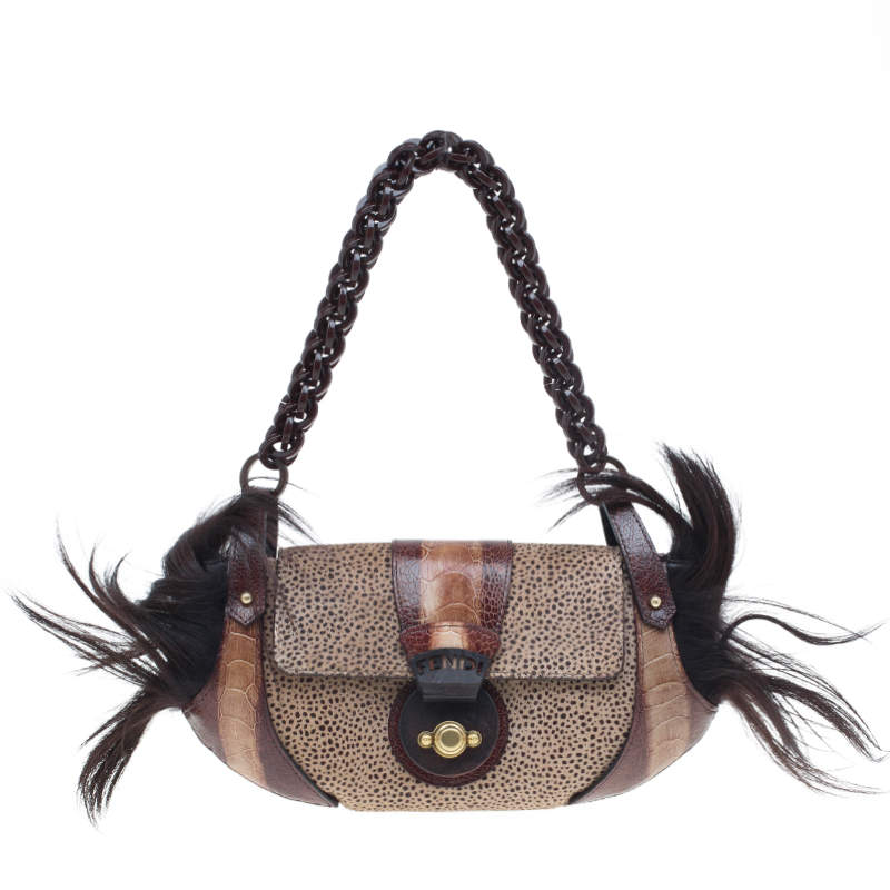 fendi pony hair bag