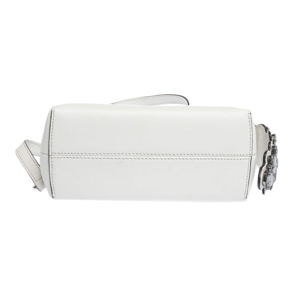 FENDI: By The Way bag in leather - White  Fendi mini bag 8BS067ABVL online  at