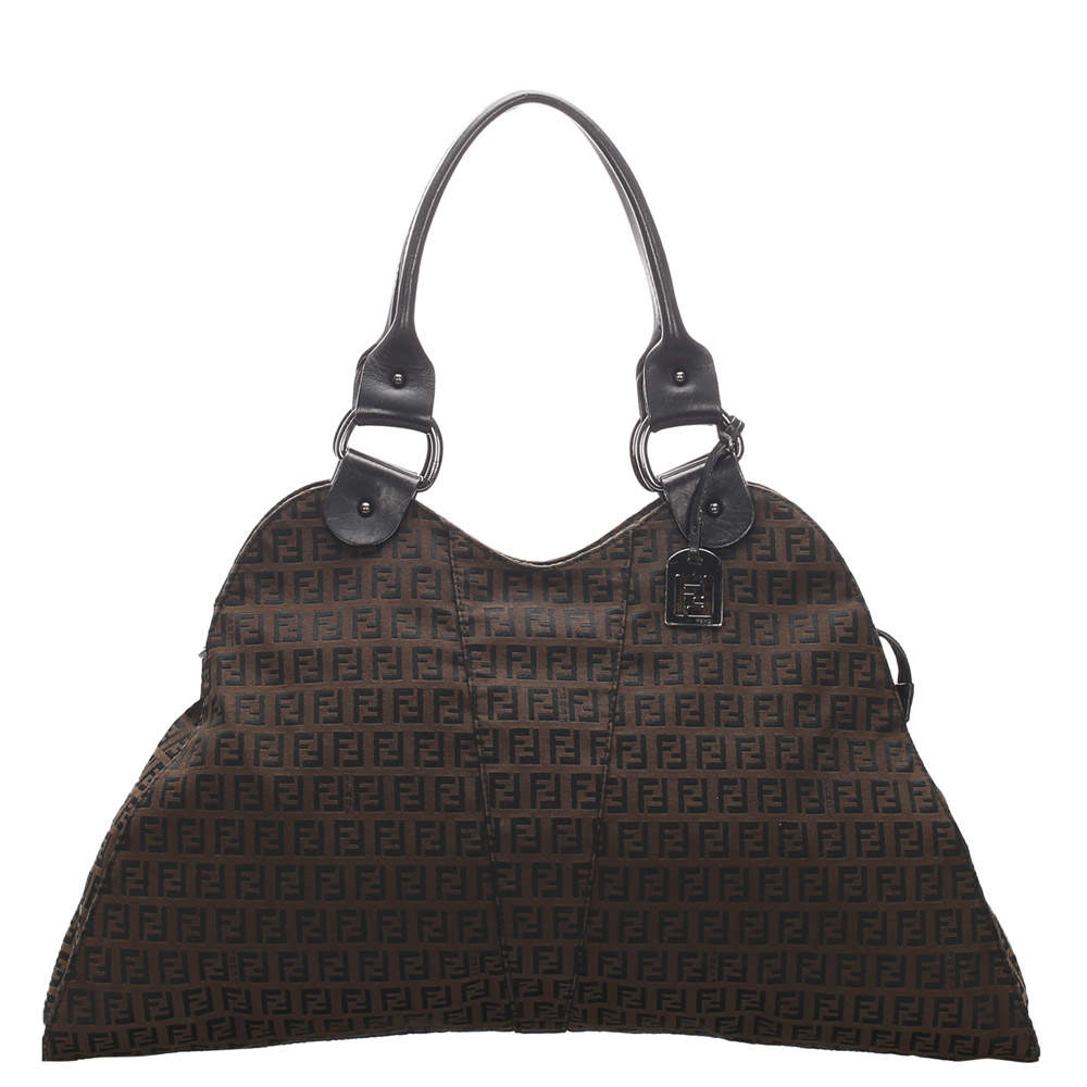 Pre Owned Fendi Zucca Canvas Tote Bag