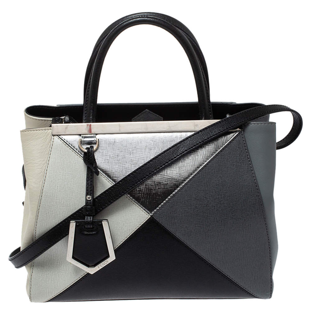 Fendi Multicolor Leather Mini Geometric 2jours Tote Fendi | The Luxury ...