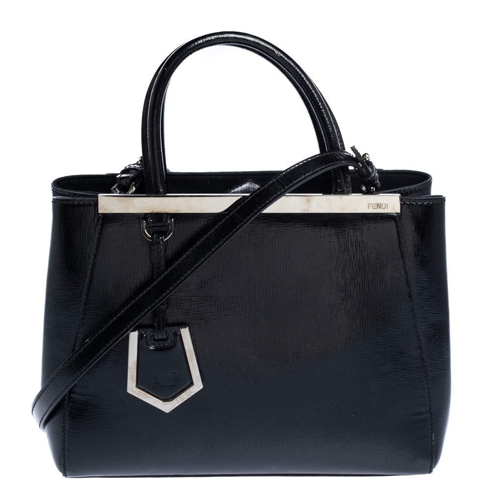 fendi black patent leather bag