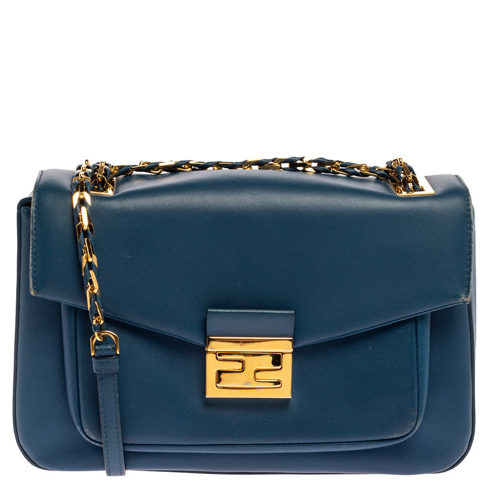 fendi blue shoulder bag