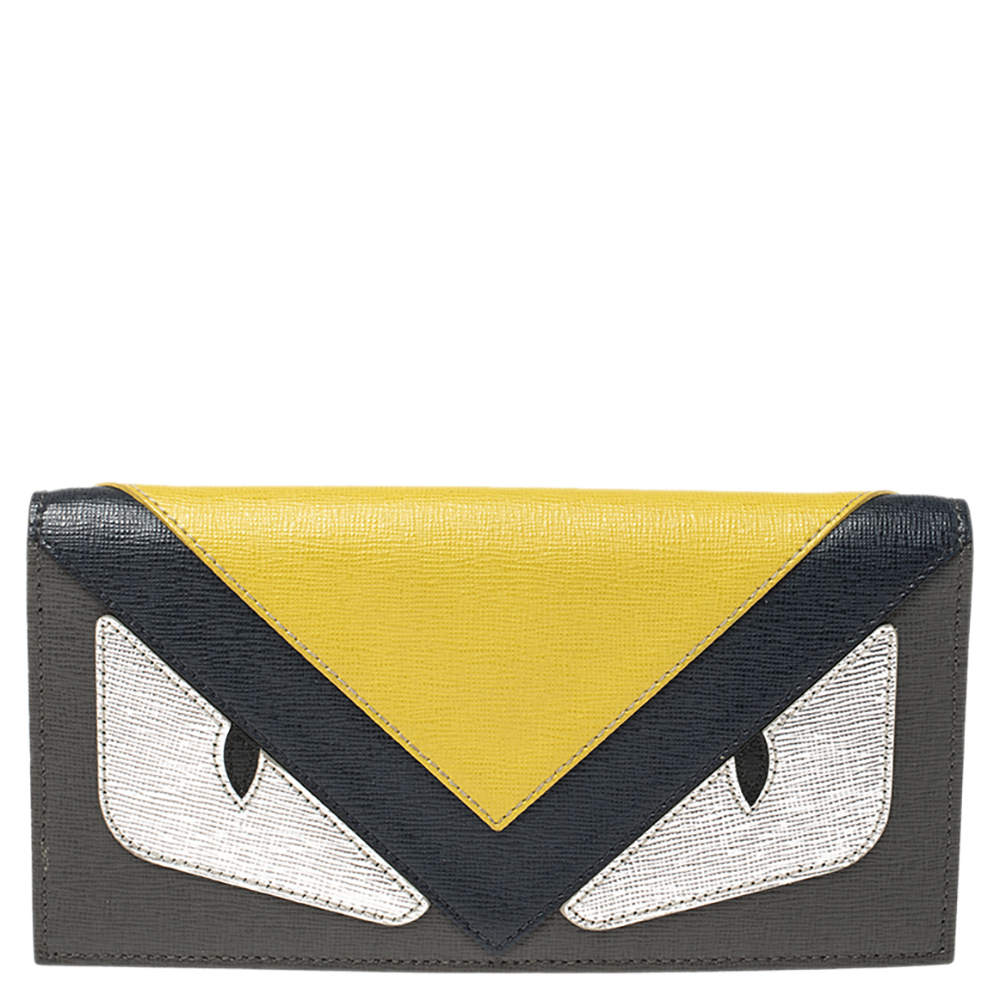 Fendi Multicolor Monster Eyes Card Holder in Black for Men