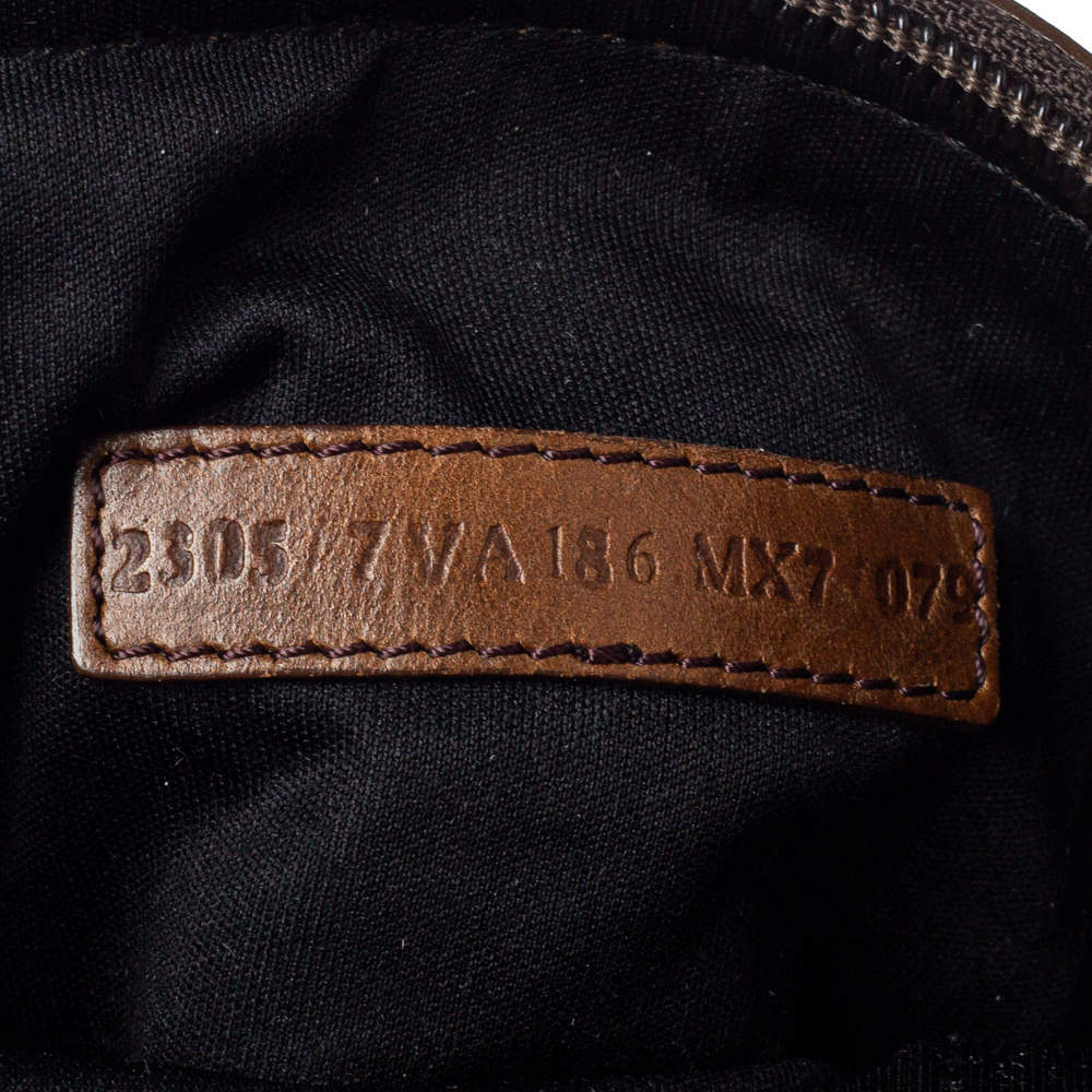 Pre Owned Fendi Tobacco Zucca Canvas Flat Messenger Bag