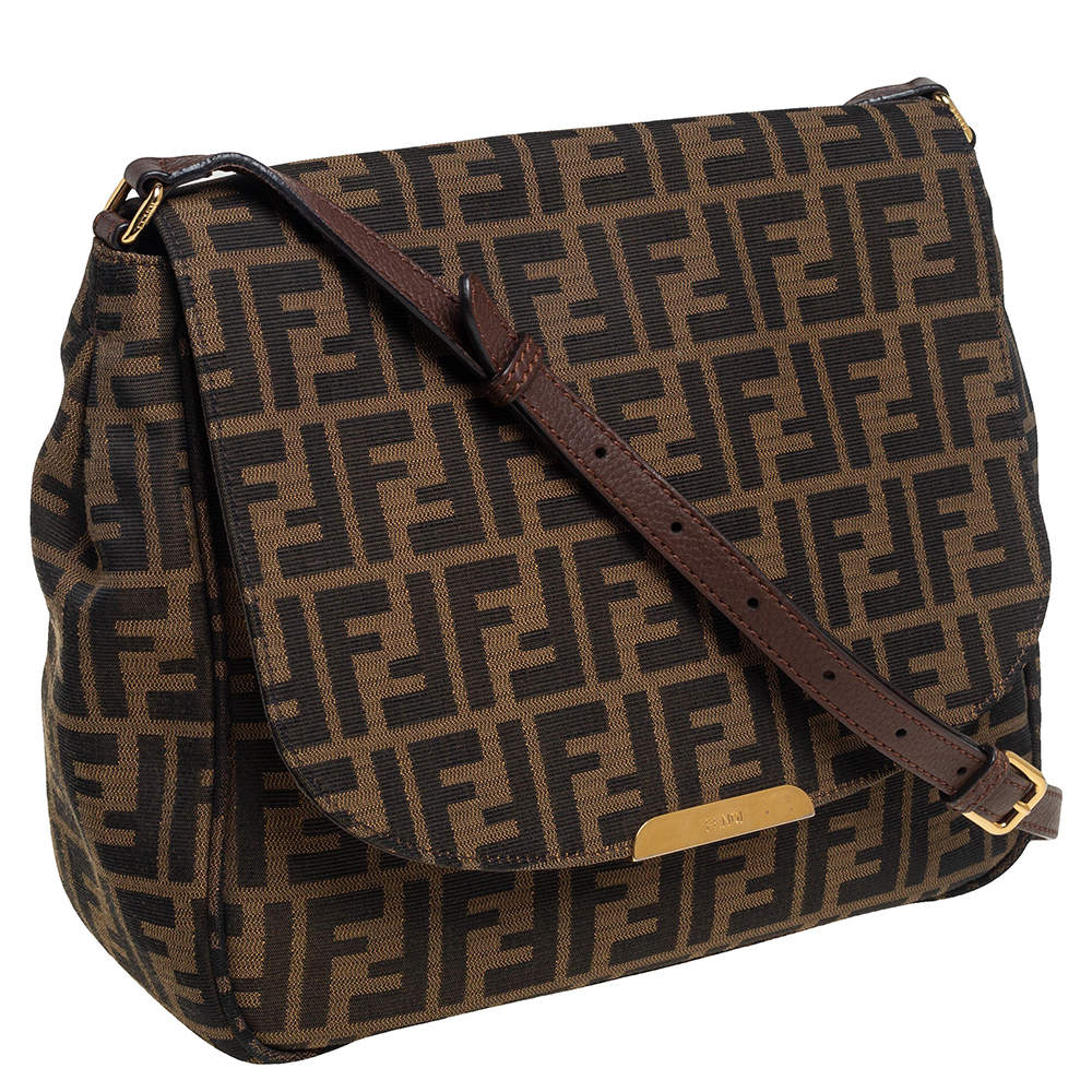 fendi brown crossbody bolsa