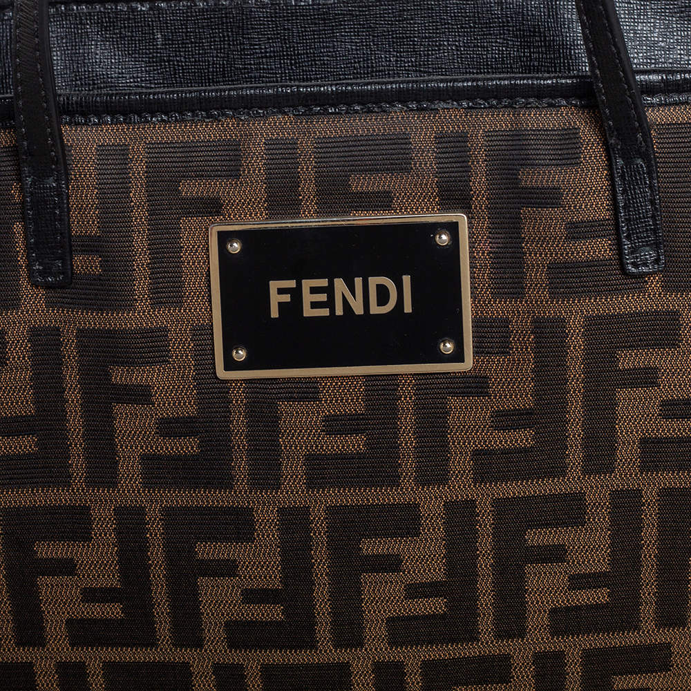 Roll bag cloth tote Fendi Brown in Cloth - 26155226