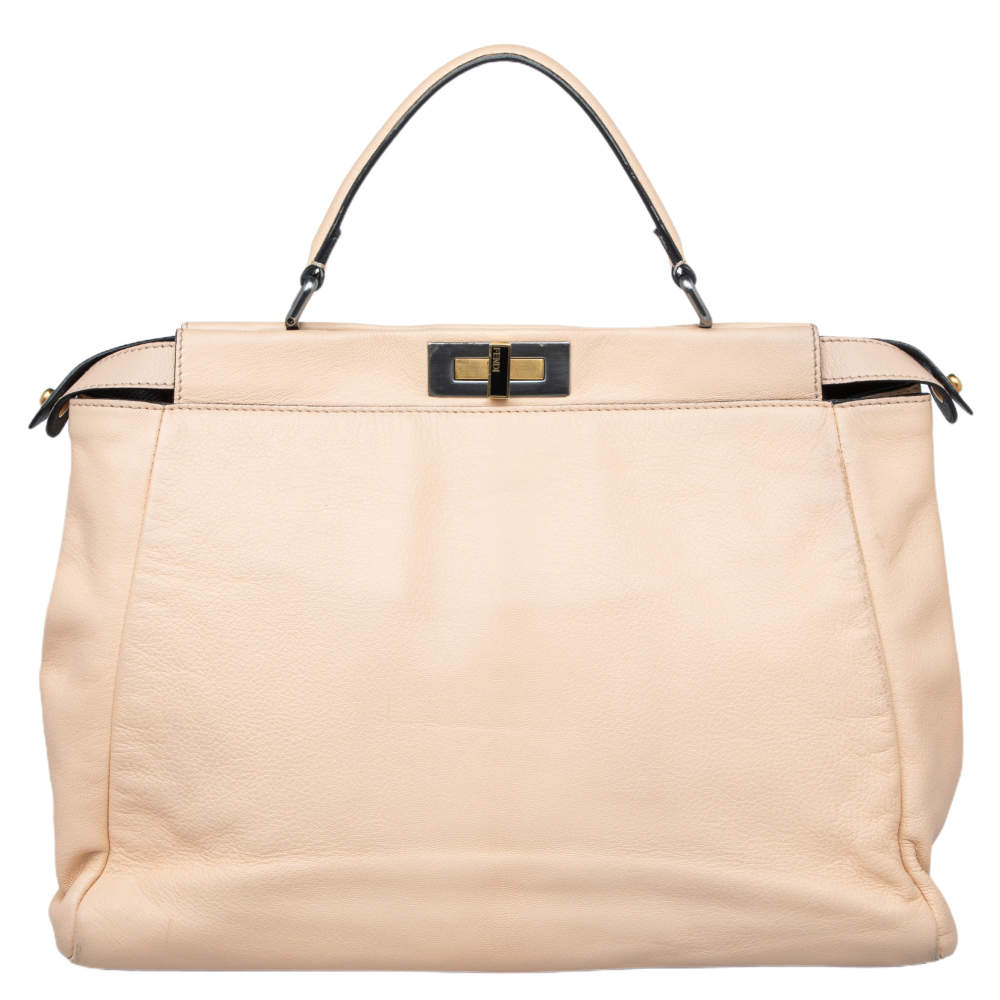 Sabrina's Closet - Large #Fendi Peekaboo bag in beige (w/ monogram