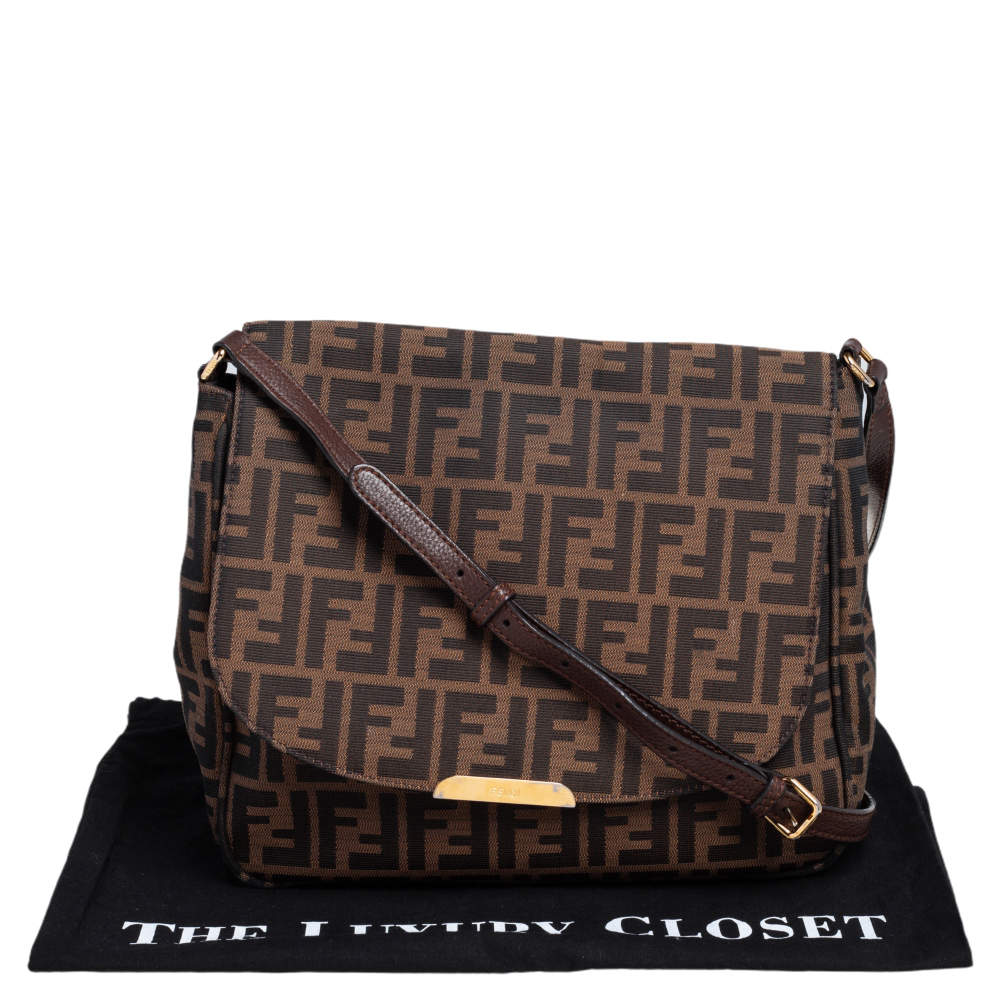 fendi brown crossbody bolsa