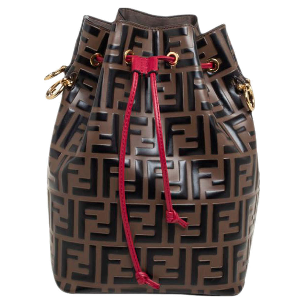 Pre Owned حقيبة فندي باكت مون ترسور غراند جلد زوكا ثلاثي اللون