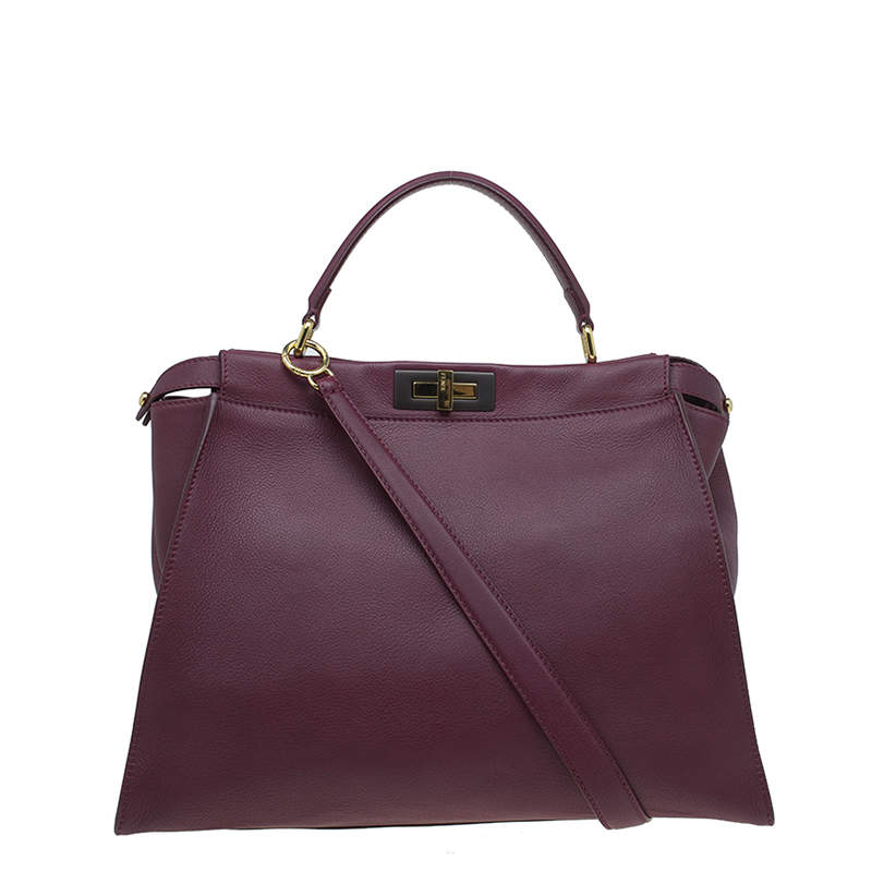 fendi peekaboo burgundy