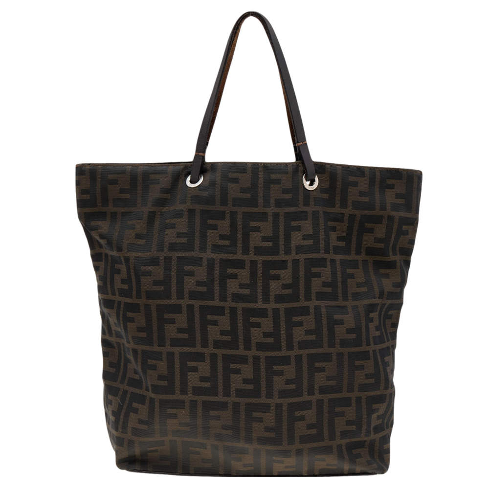 Fendi Tobacco Zucca Canvas Tote