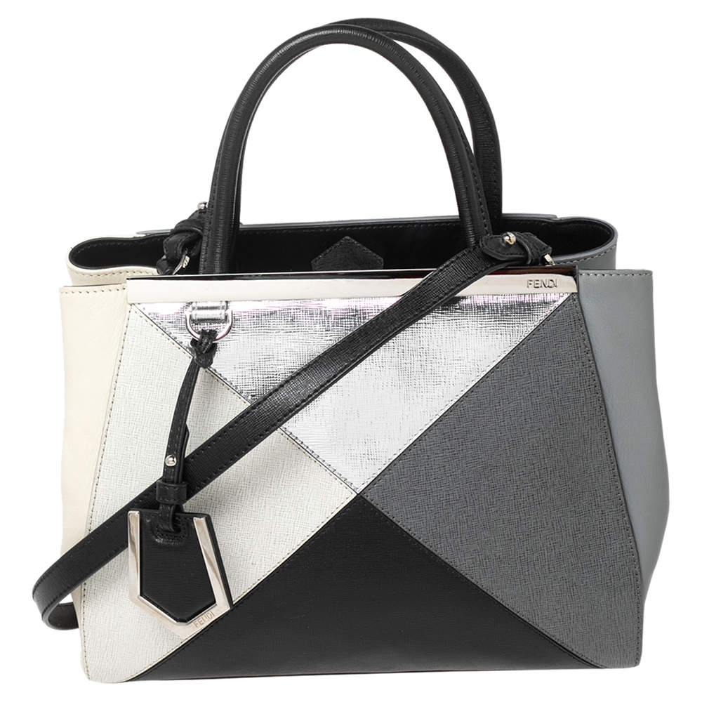 Pre Owned Fendi Multicolor Leather Medium 2Jours Tote
