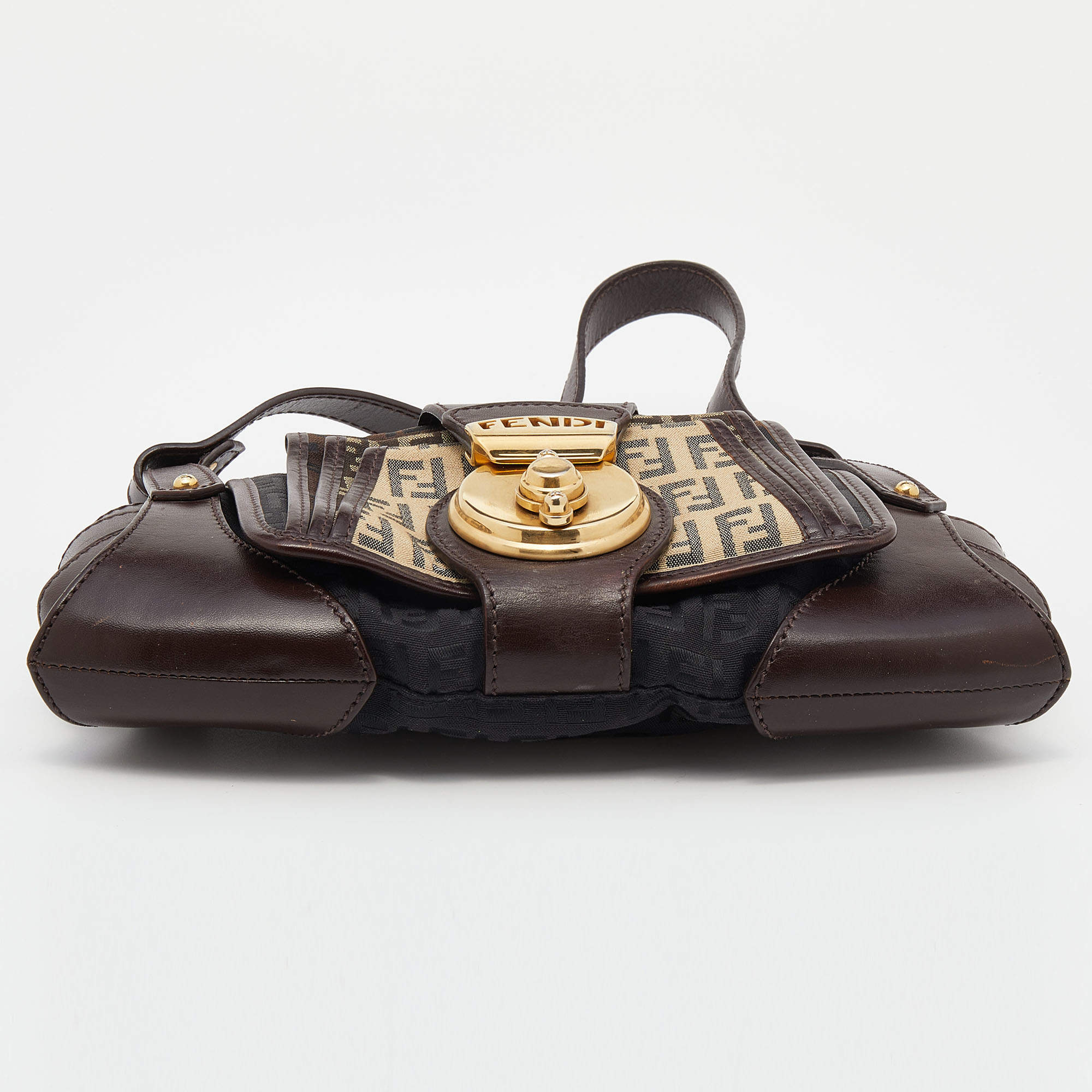 Fendi Zucchino Canvas Handbag Brown Cloth ref.945971 - Joli Closet