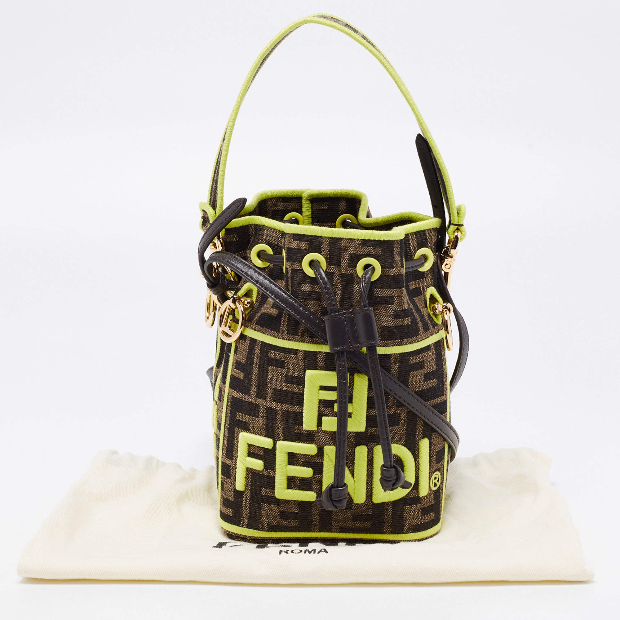 Fendi Black & Brown 'Forever Fendi' Mon Trésor Bag