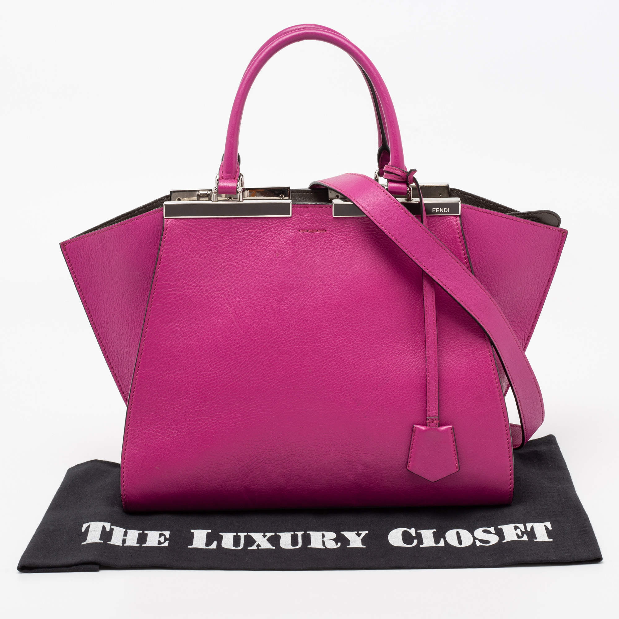 Fendi Sunshine Logo Embossed Mini Shoulder Bag in Pink | Lyst