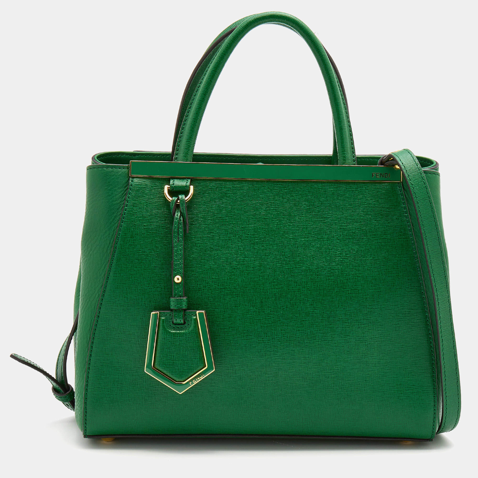 مملوكة مسبقًا حقيبة يد توتس فندي بيتيت ساك 2جور جلد أزرق باستيل