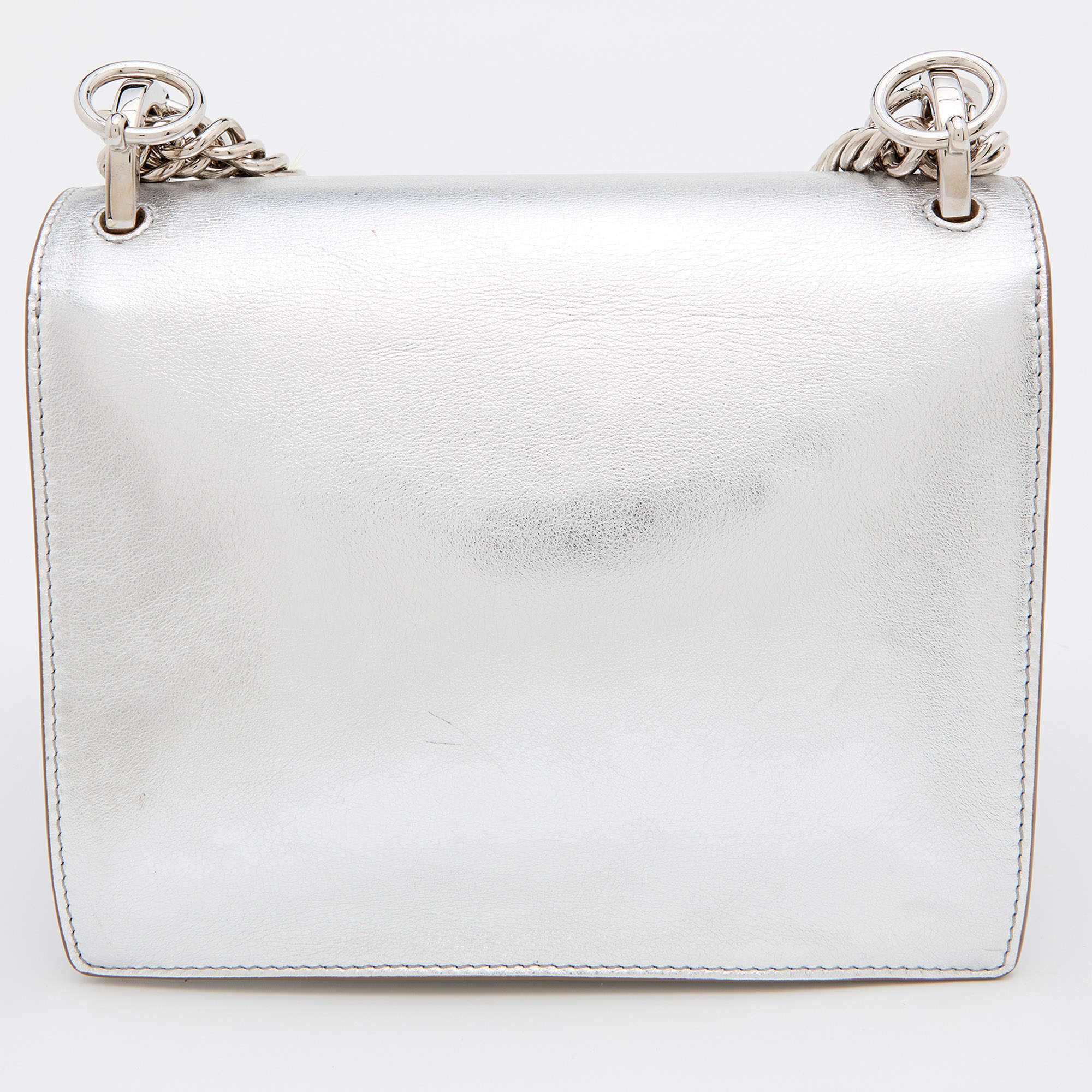FENDI Shoulder Bag 8M0346-9JP Chain wallet Flower studs leather white –