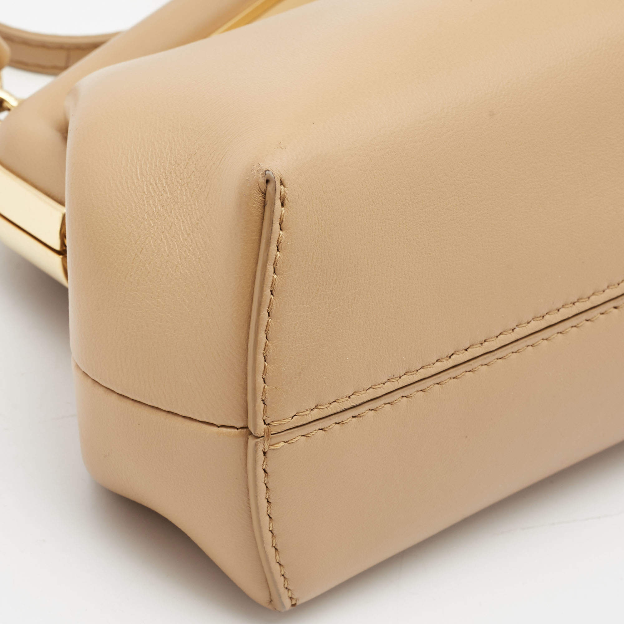 Clutch E Pochette FENDI | Borsa in pelle beige - FENDI FIRST SMALL Beige  Donna ⋆ Theland Square