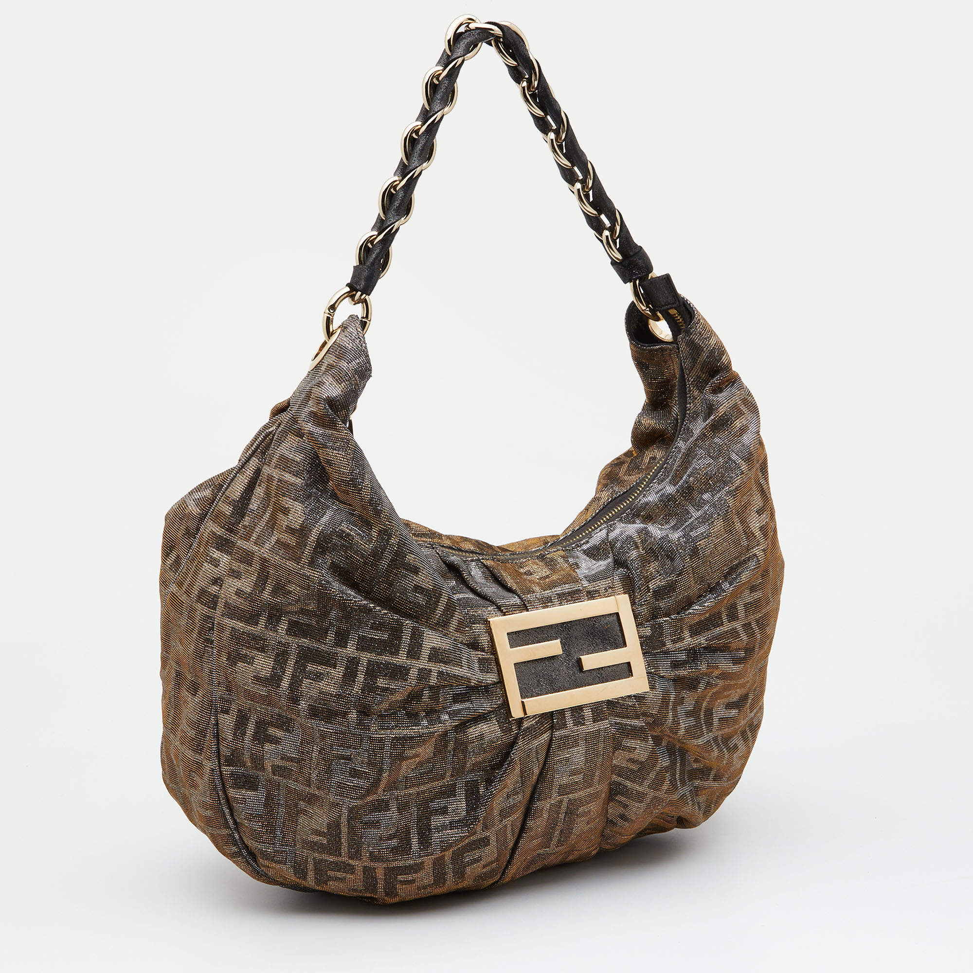 Fendi Zucca Mia Hobo (SHF-LewFOt) – LuxeDH