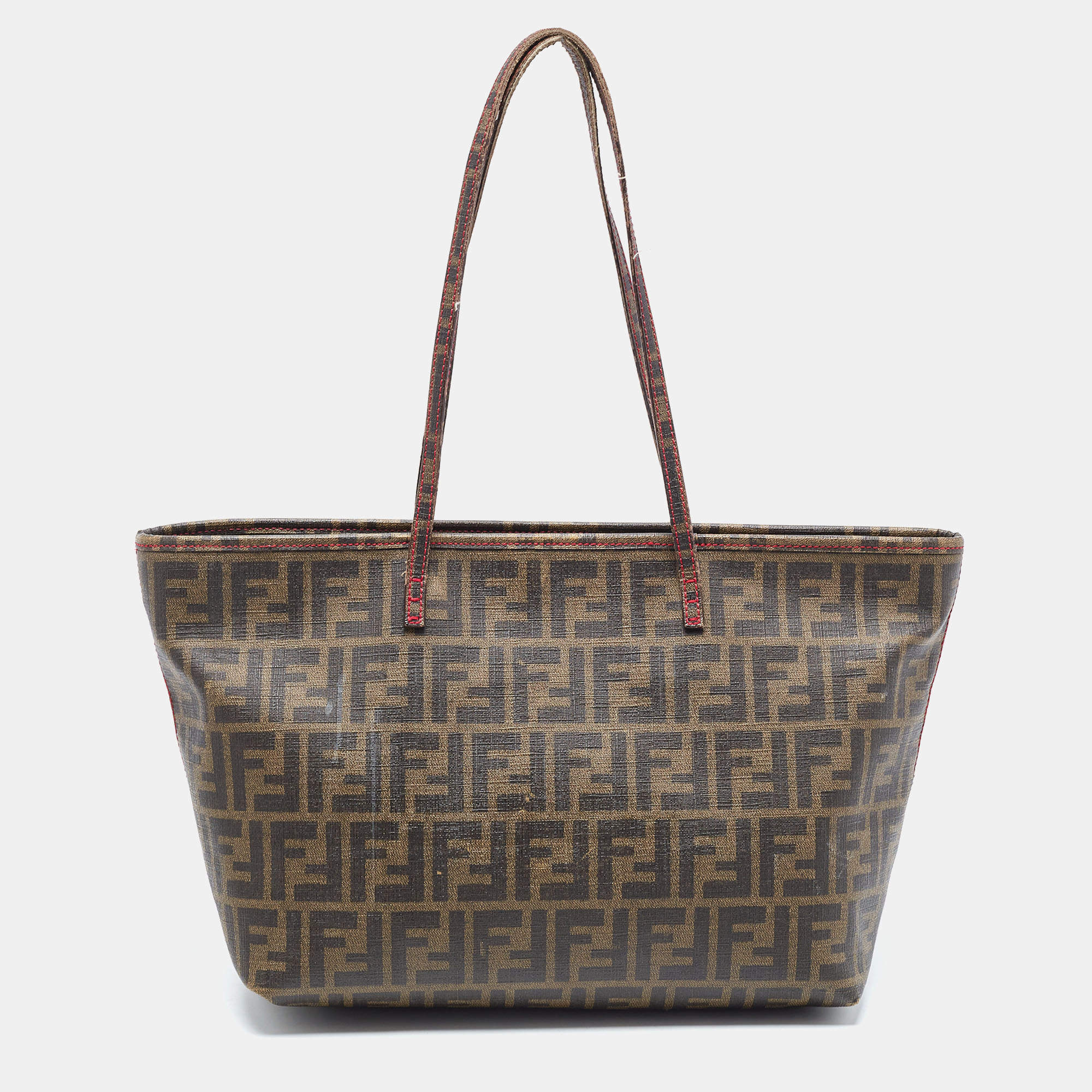 Fendi Tobacco Zucca Coated Canvas and Leather Roll Tote Fendi | The ...