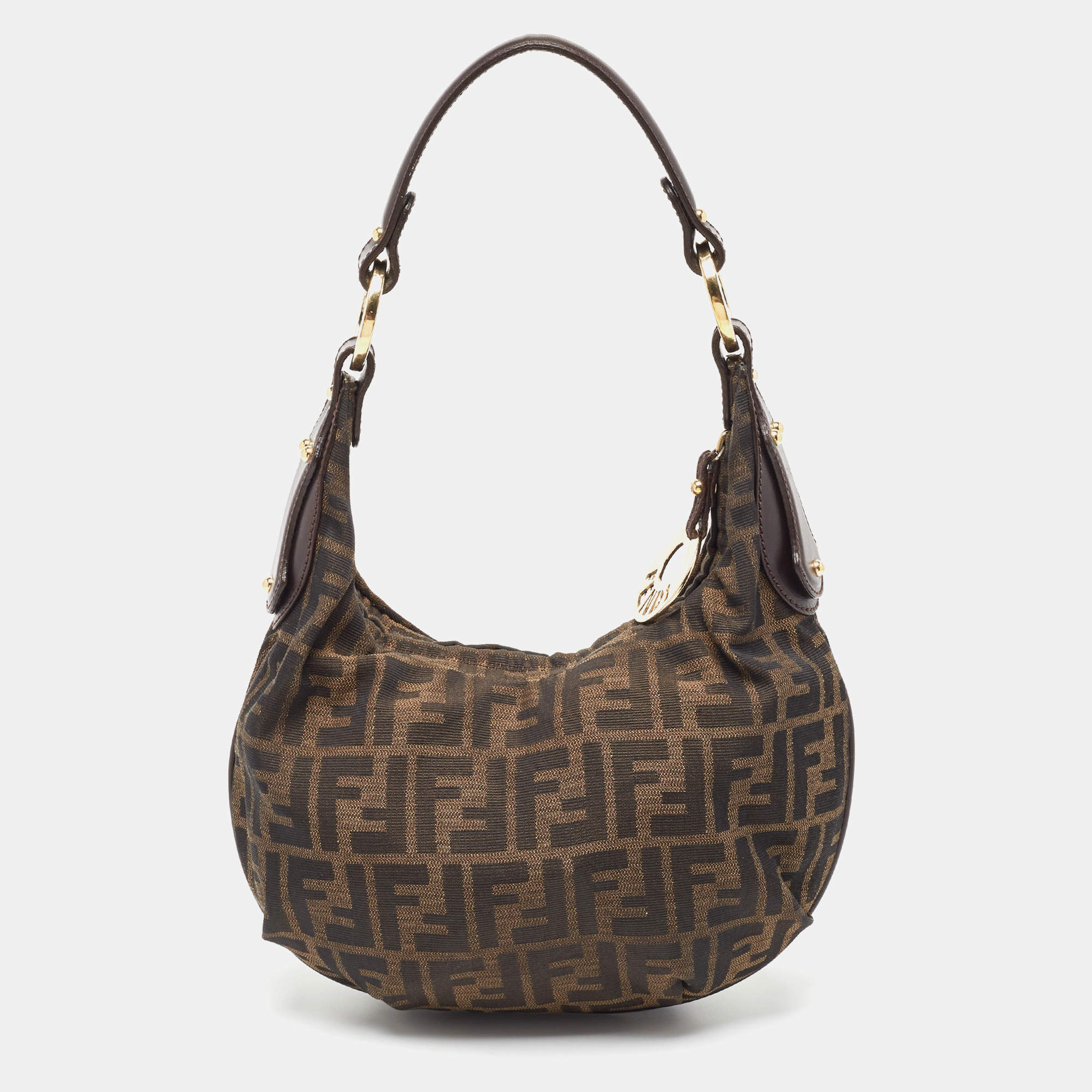 Fendi Brown Zucca Canvas Chef Hobo