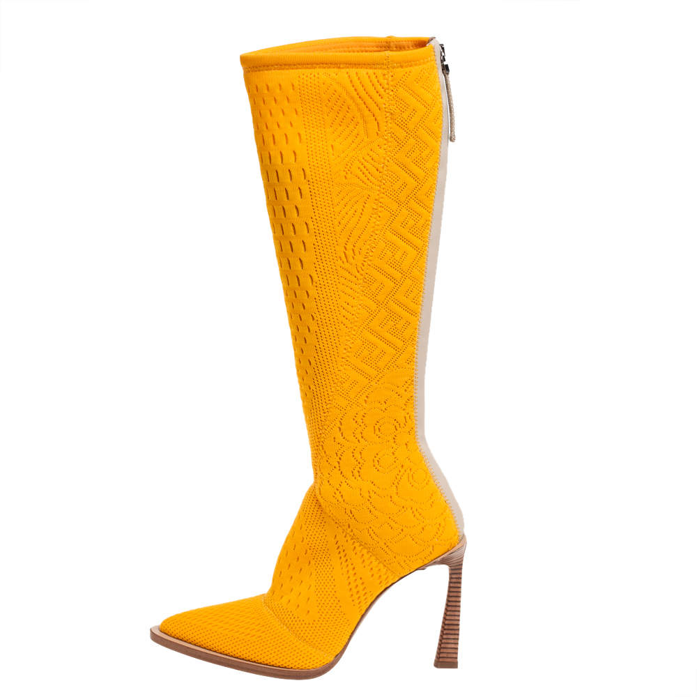 fendi yellow boots